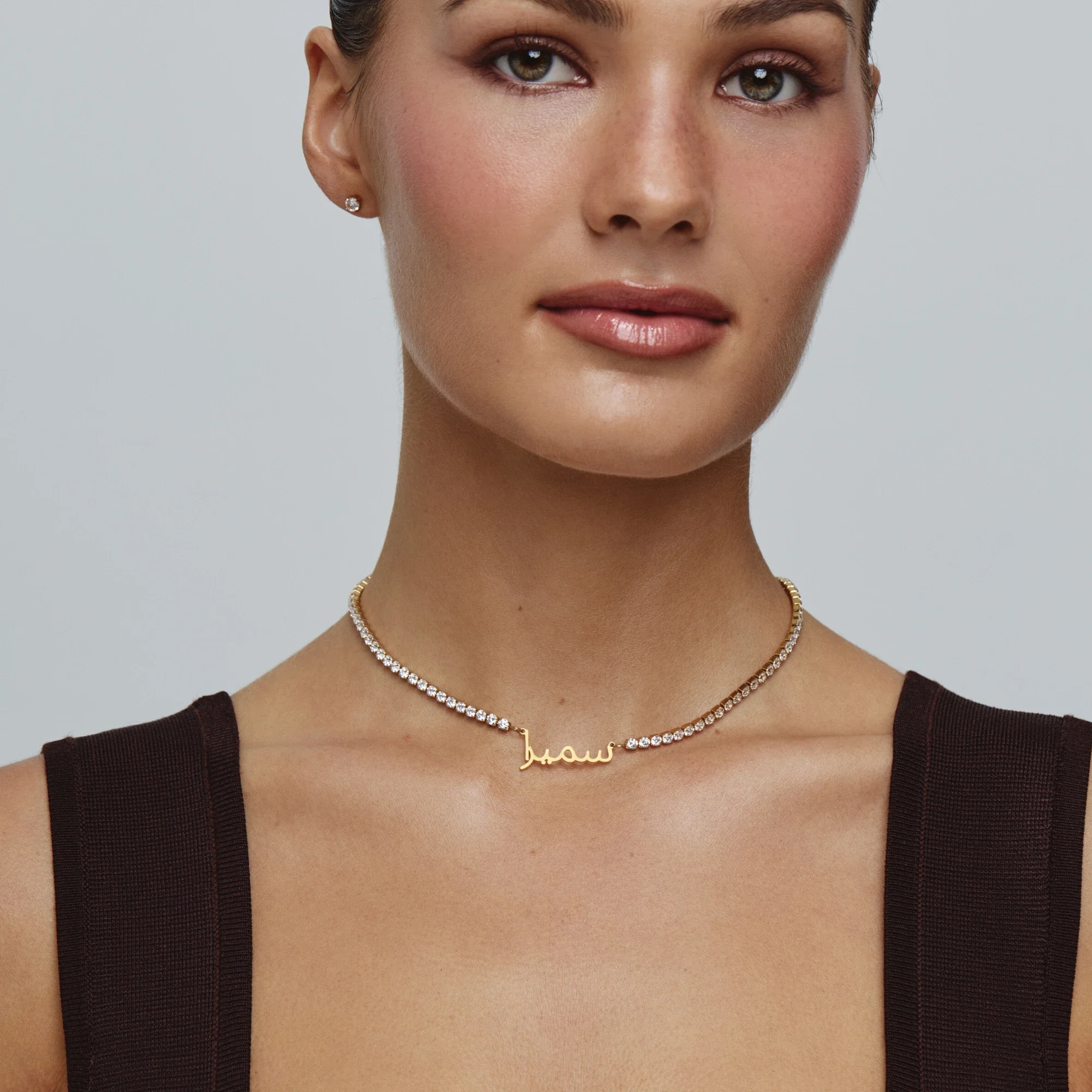 Arabic Name Tennis Necklace - Image 2