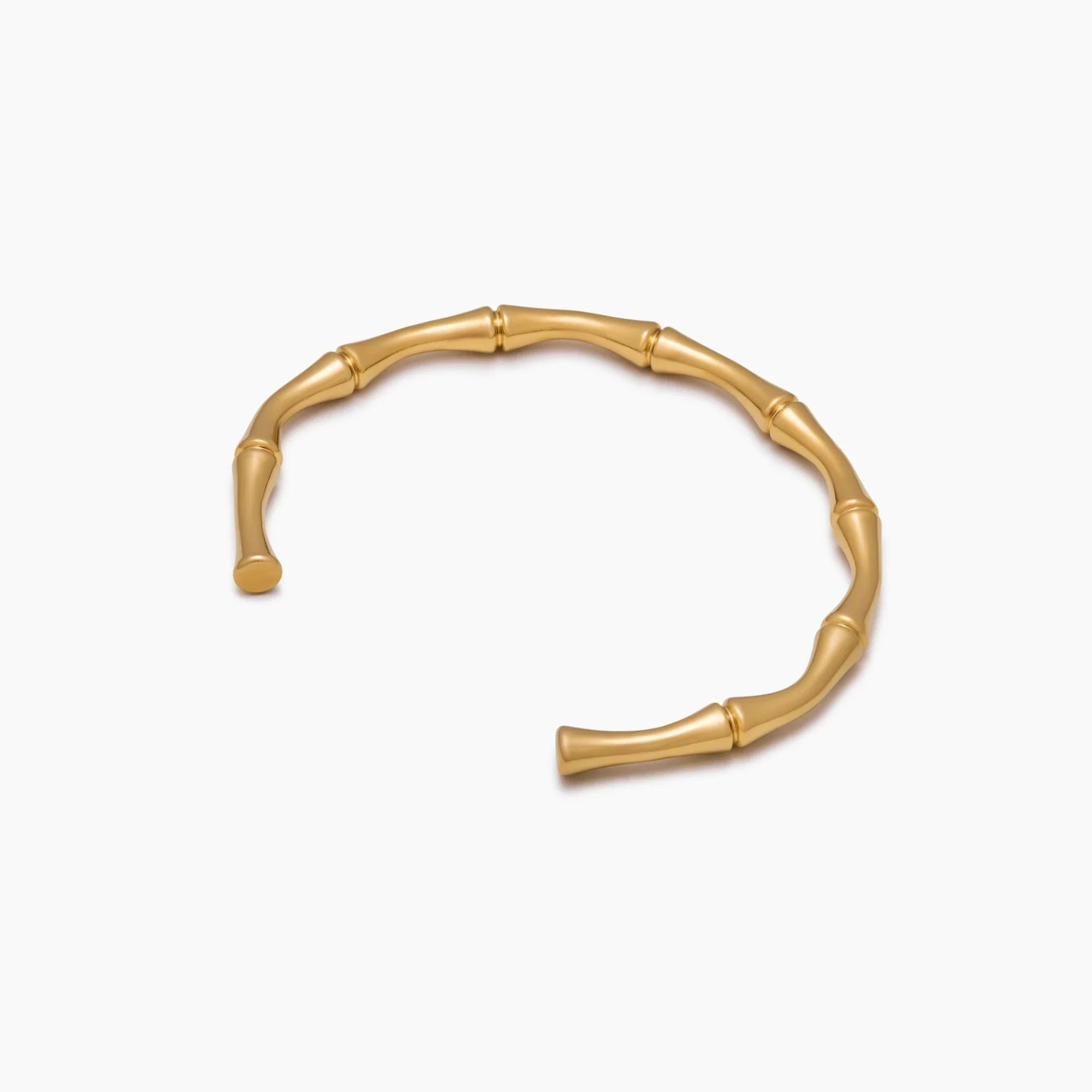 Bamboo Gold Cuff Bracelet - Image 5