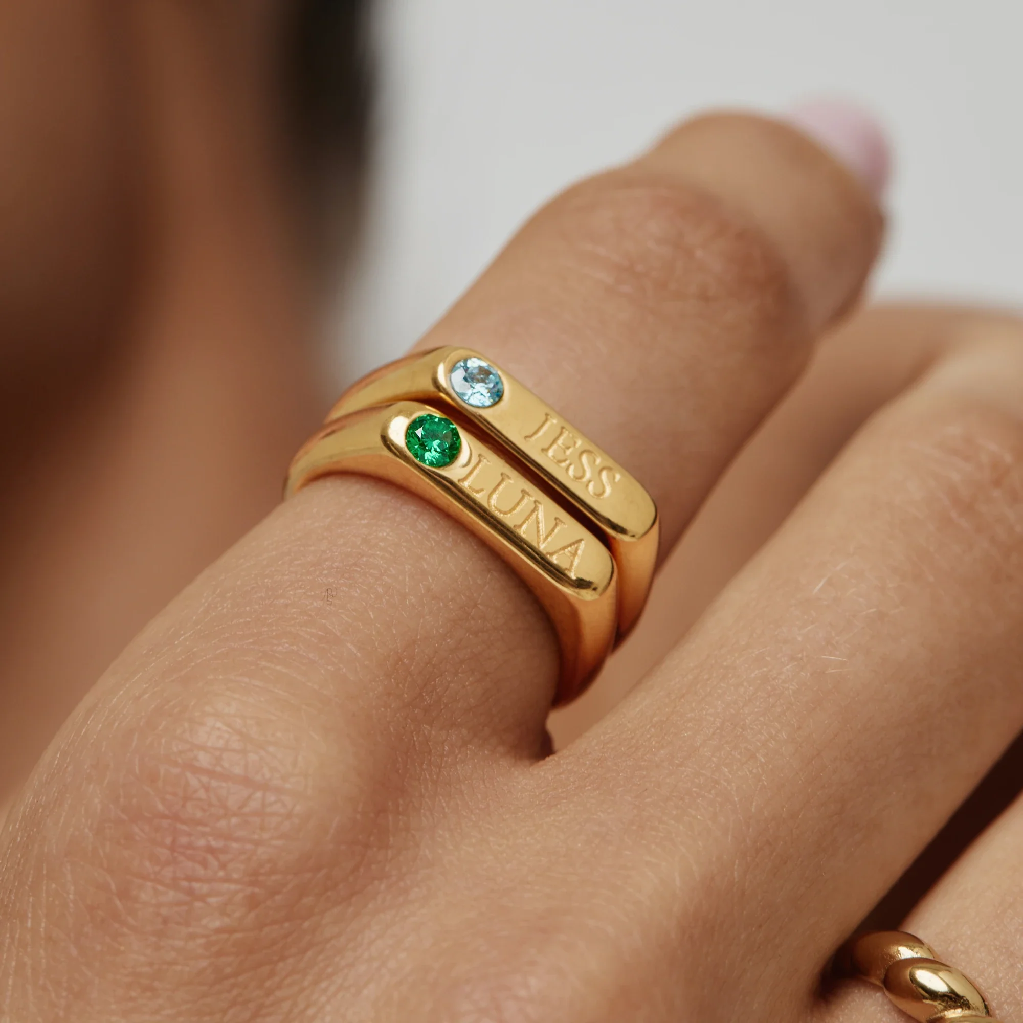Birthstone Name Ring - Image 3