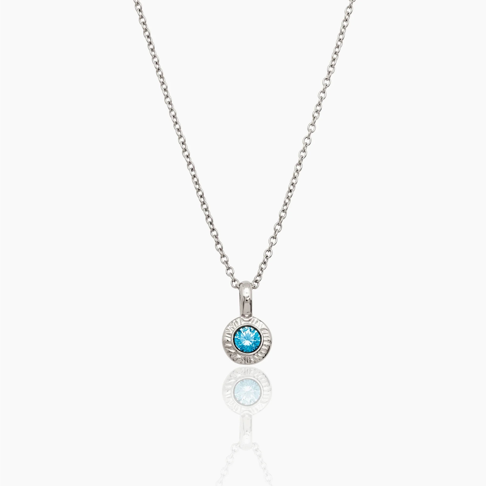 Crushed Birthstone Pendant Necklace - Image 7