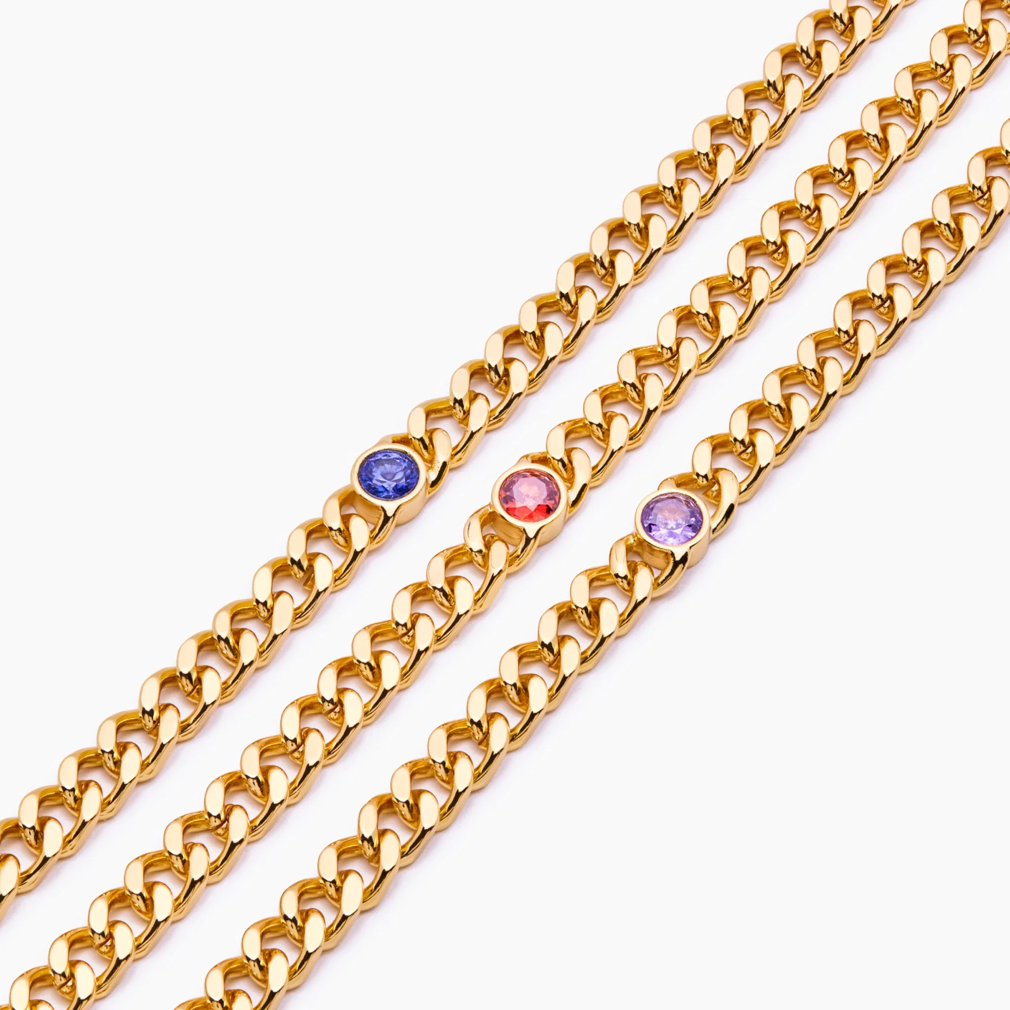 Curb Chain Birthstone Bracelet - Image 5