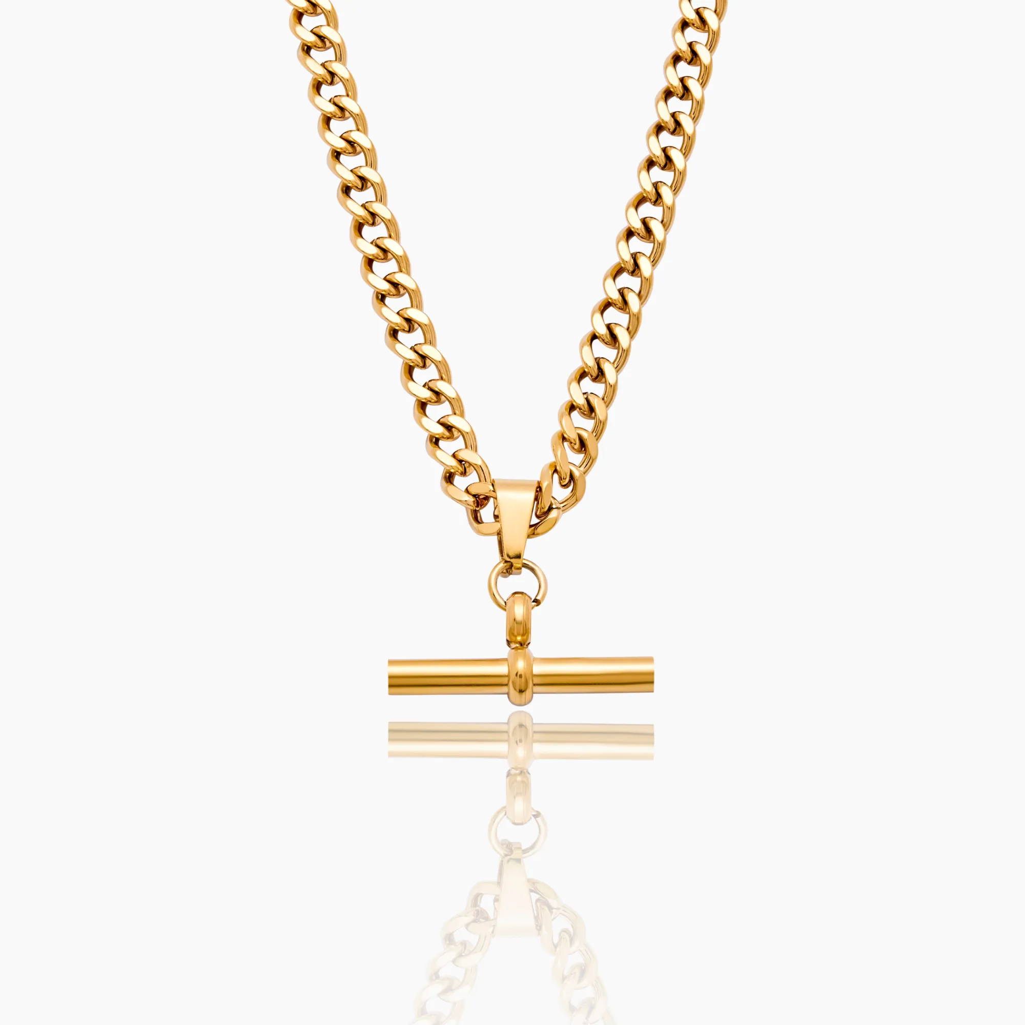 Curb Chain Fob Necklace