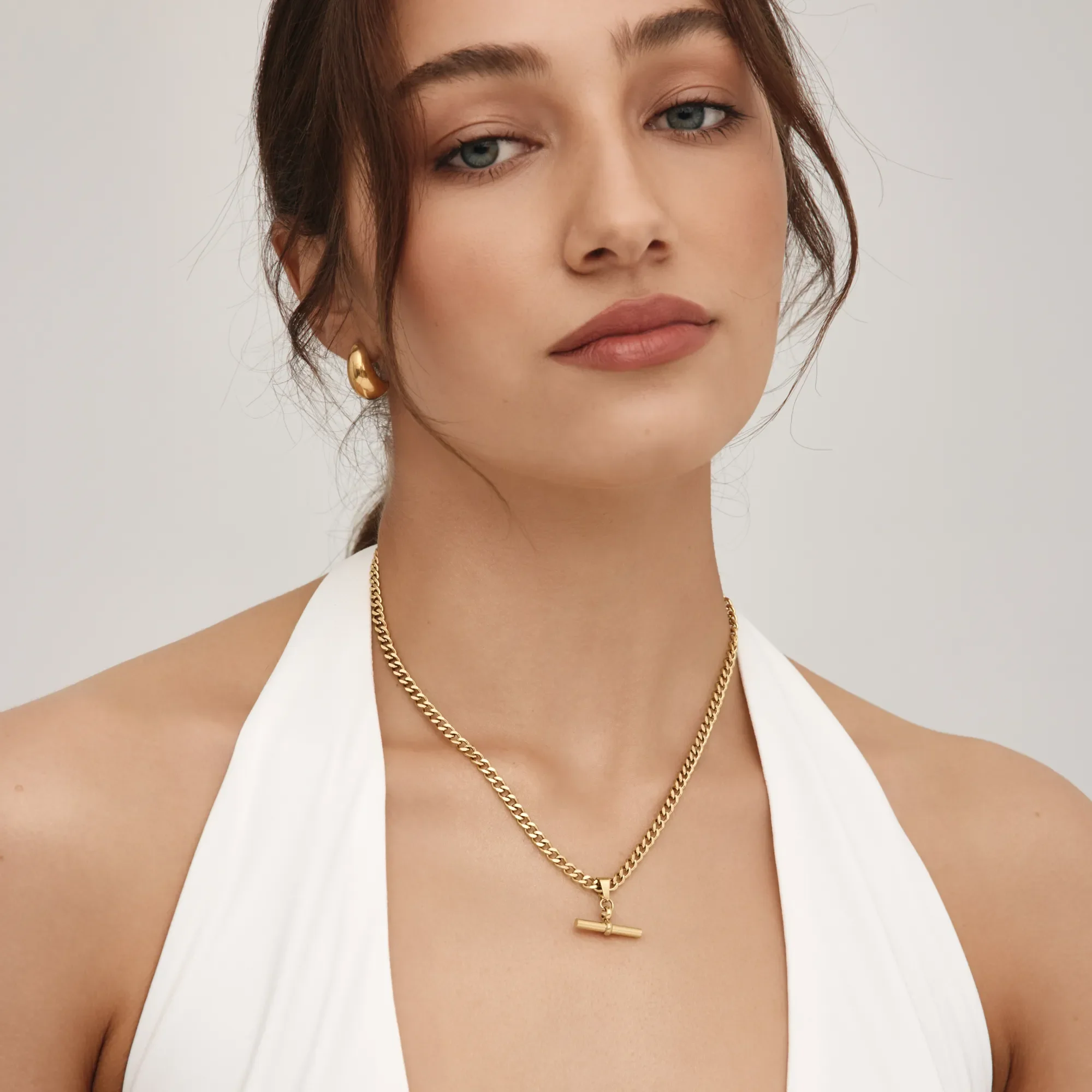 Curb Chain Fob Necklace - Image 5