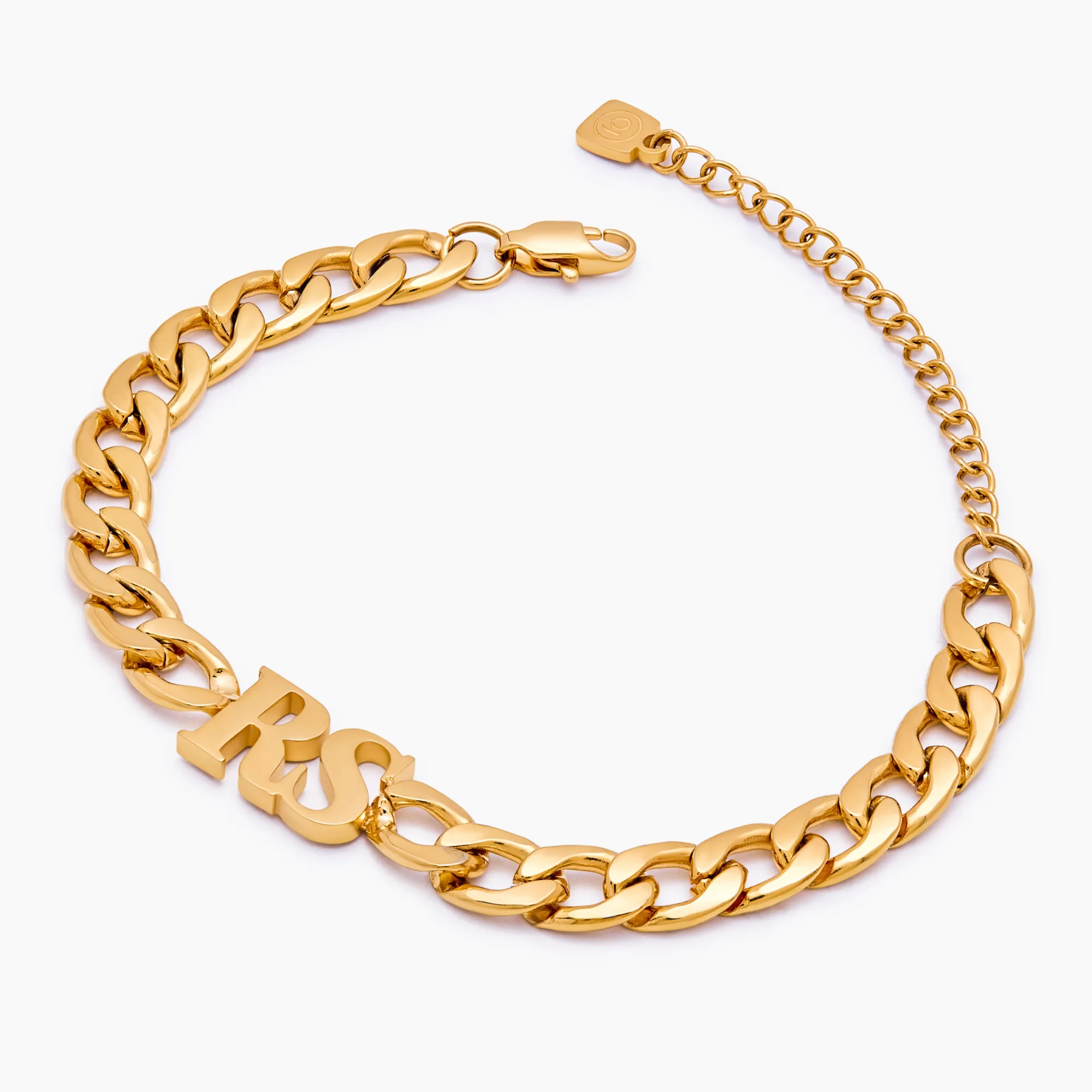 Curb Initial Bracelet - Image 4