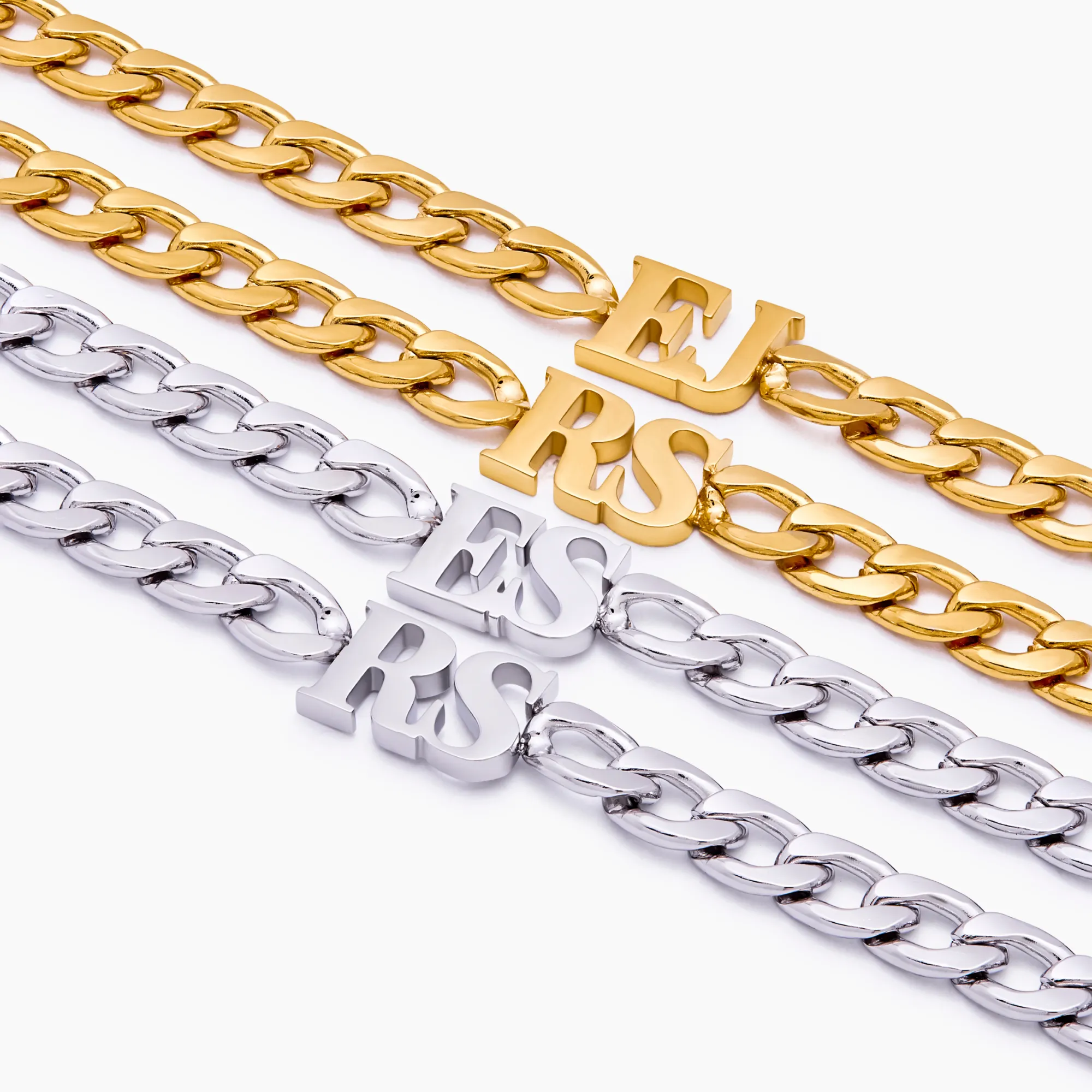 Curb Initial Bracelet - Image 7