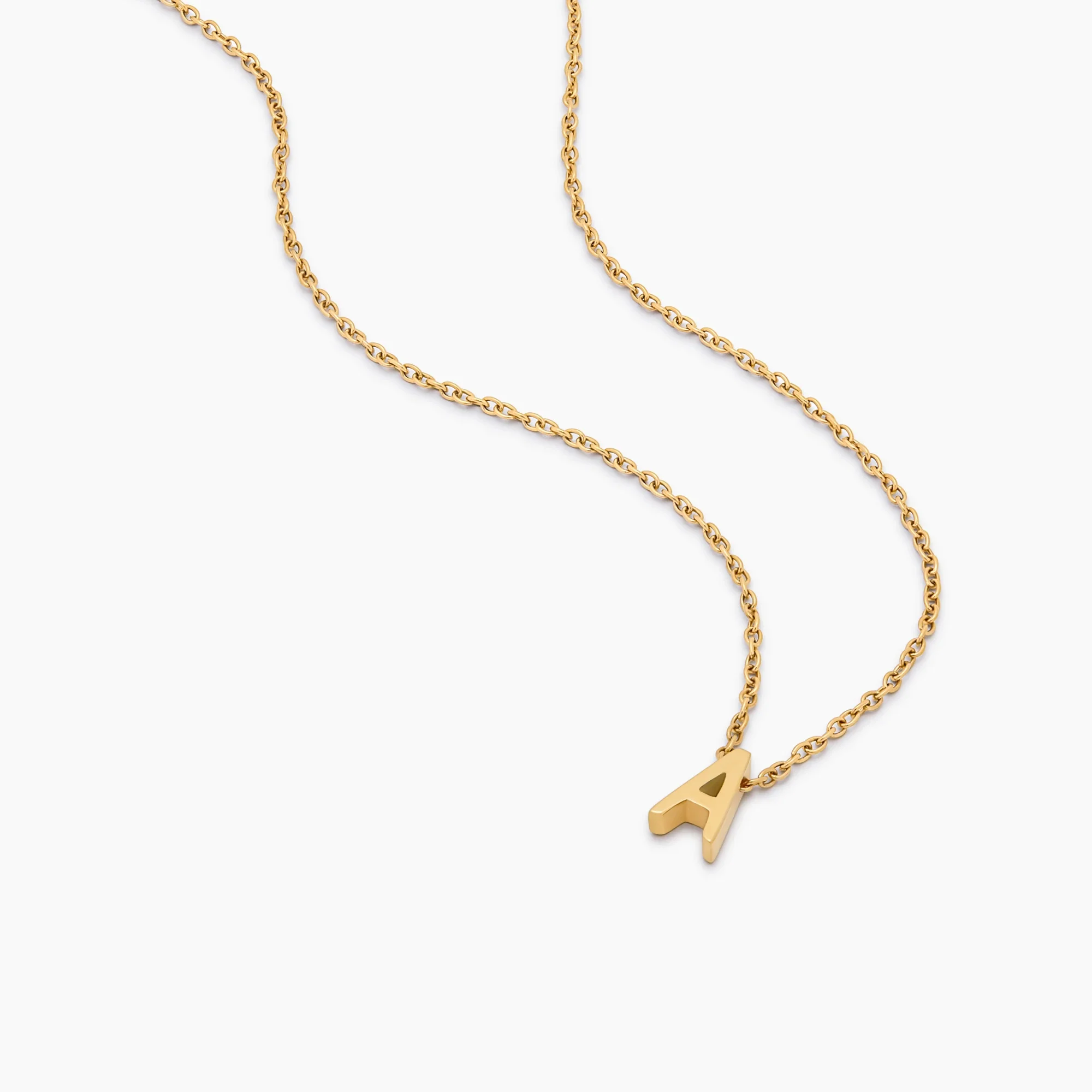 Dainty Initial Charm Necklace - Image 4