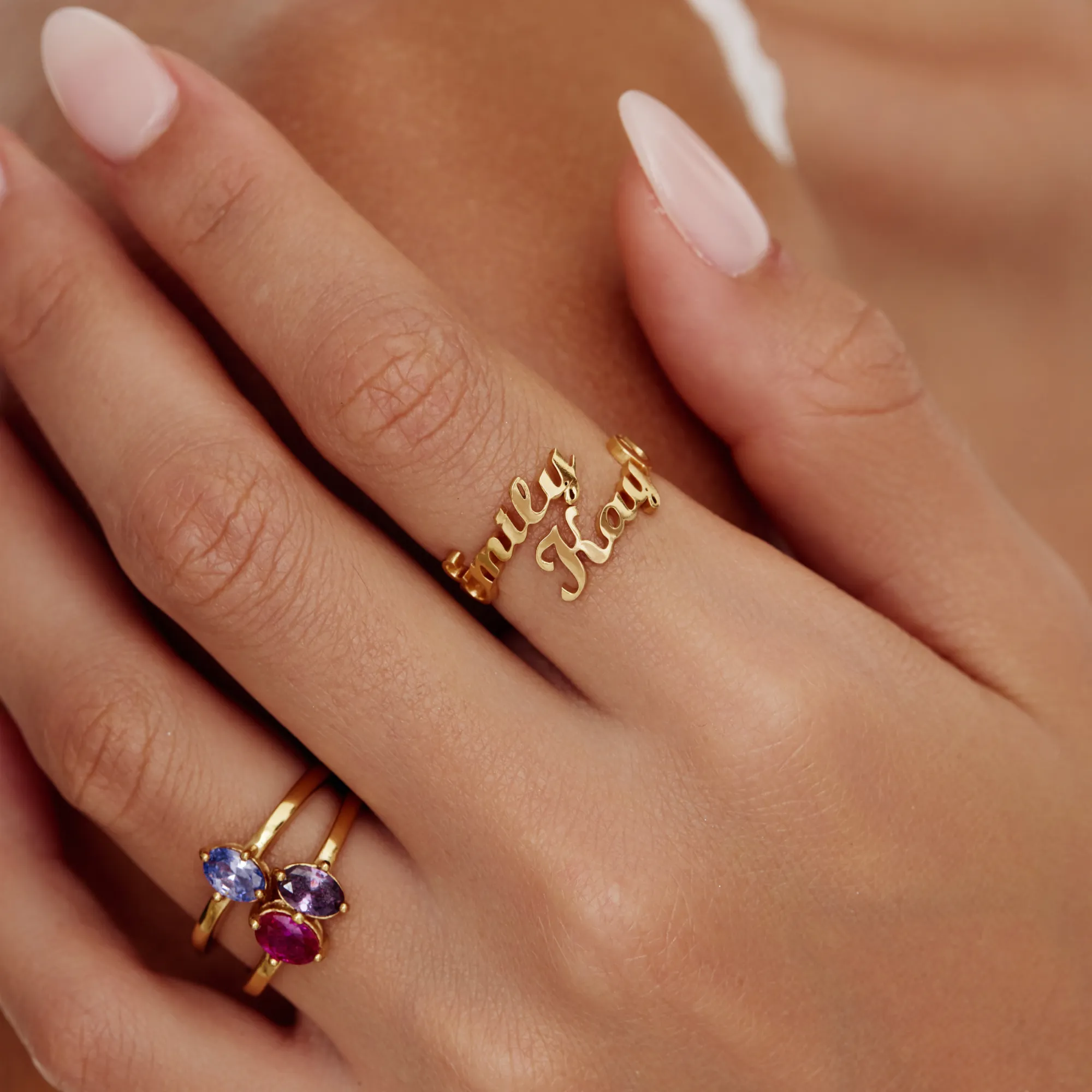 Duo Custom Name Ring - Image 5