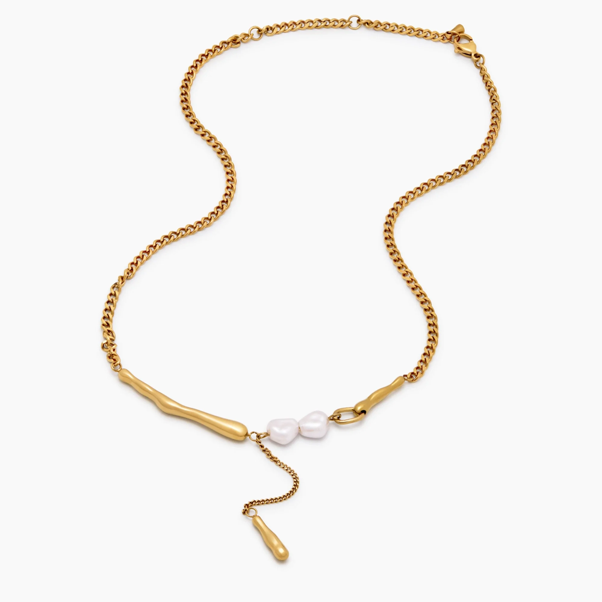 Elara Pearl Bar Necklace - Image 5