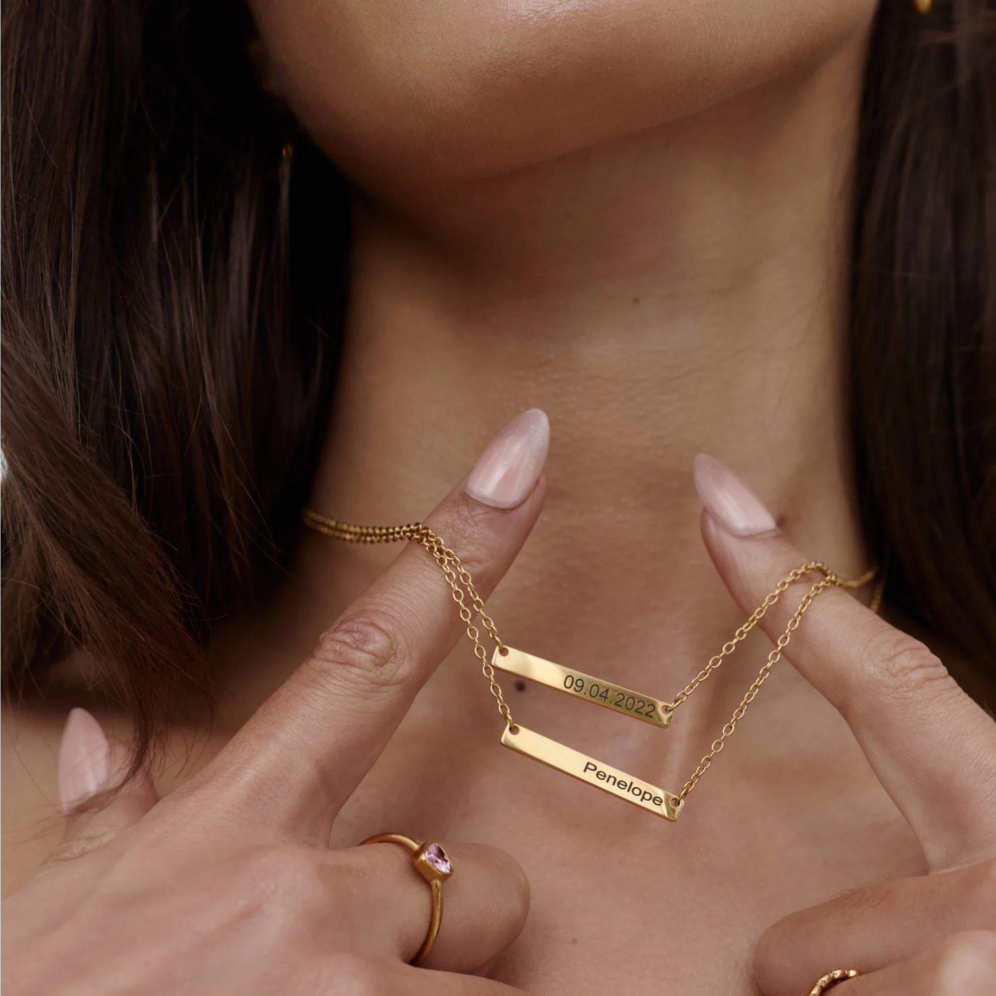 Engravable Bar Necklace - Image 5