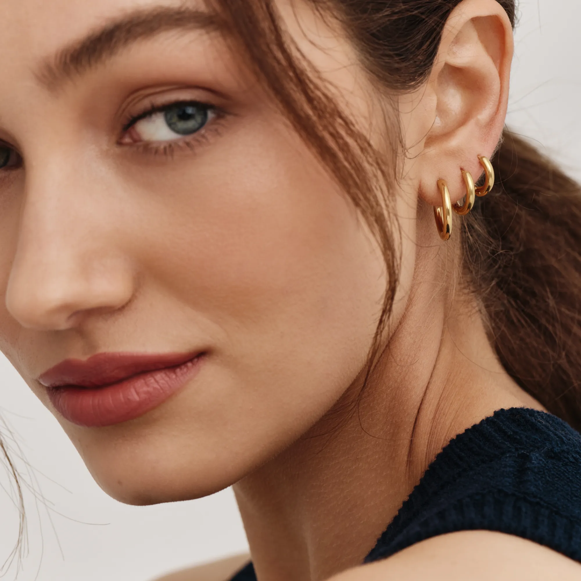 Essential Gold Hoop Set - Image 6