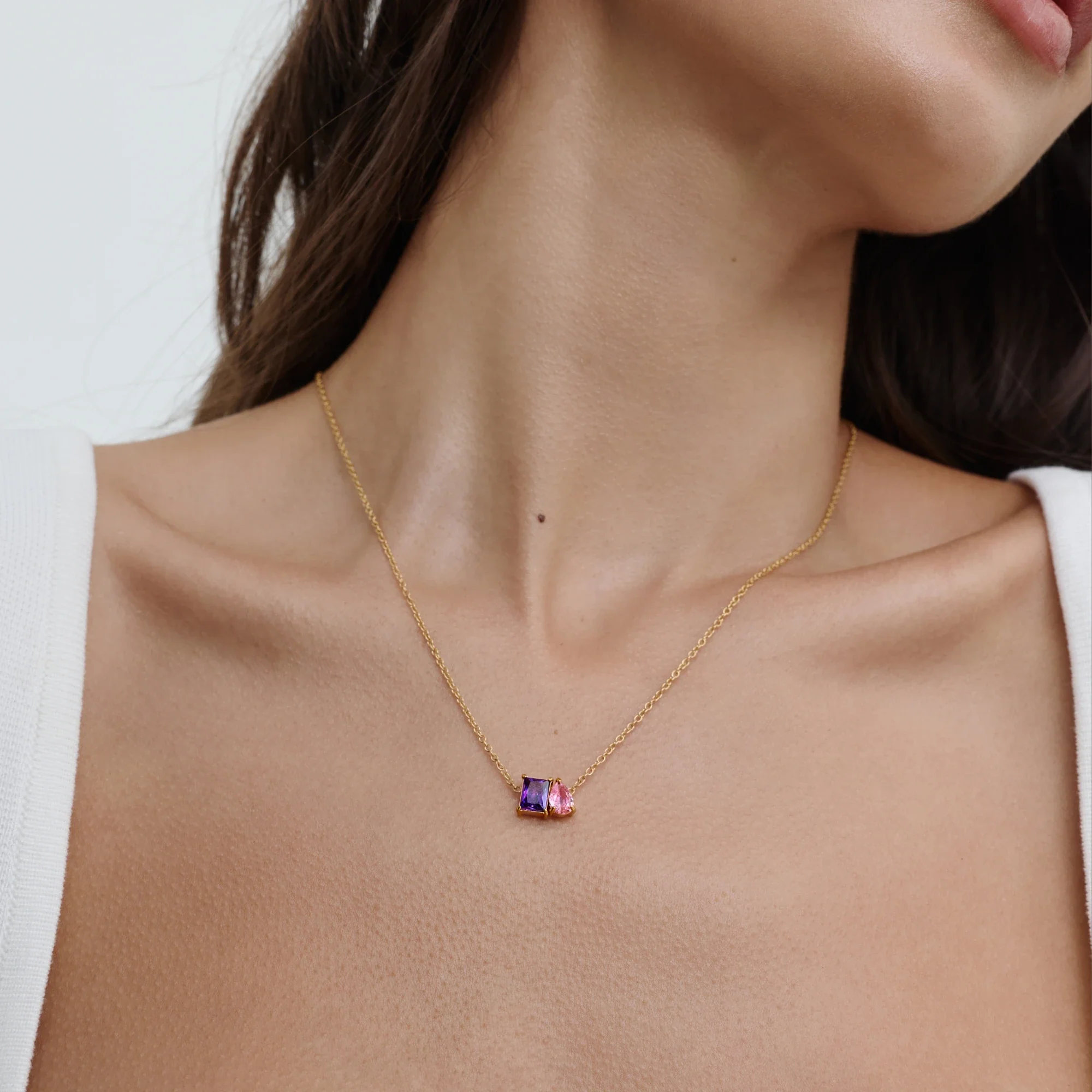 Forever Duo Birthstone Necklace - Image 2