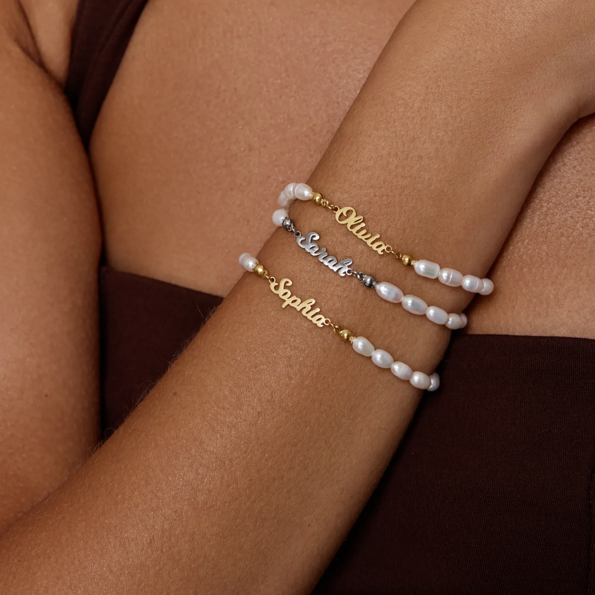 Freshwater Pearl Name Bracelet - Image 4