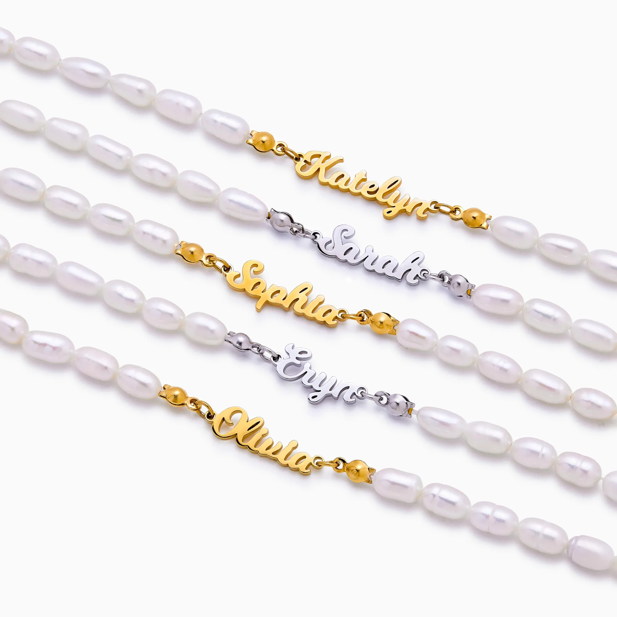 Freshwater Pearl Name Bracelet - Image 5