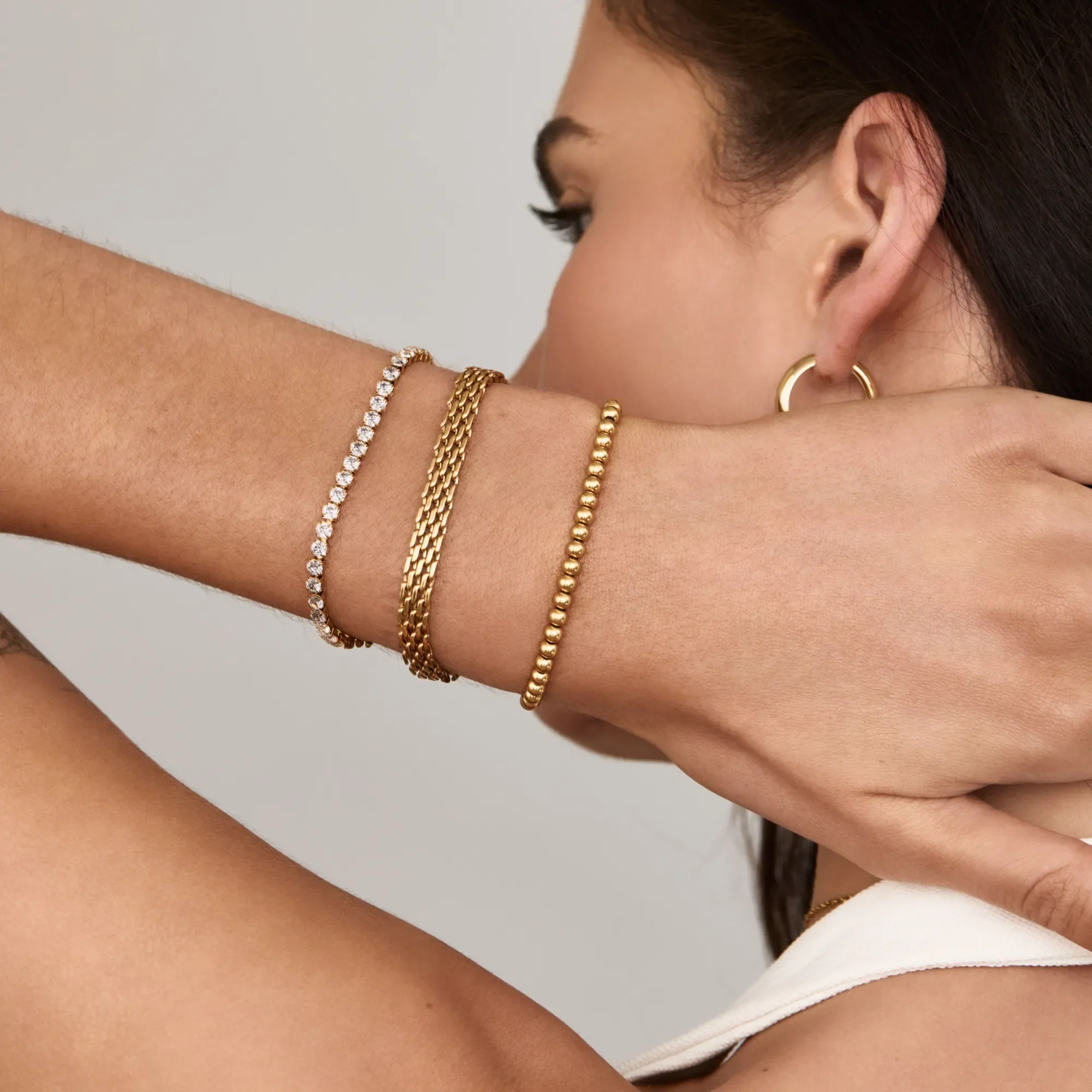 Gold Beaded Bracelet - Image 5