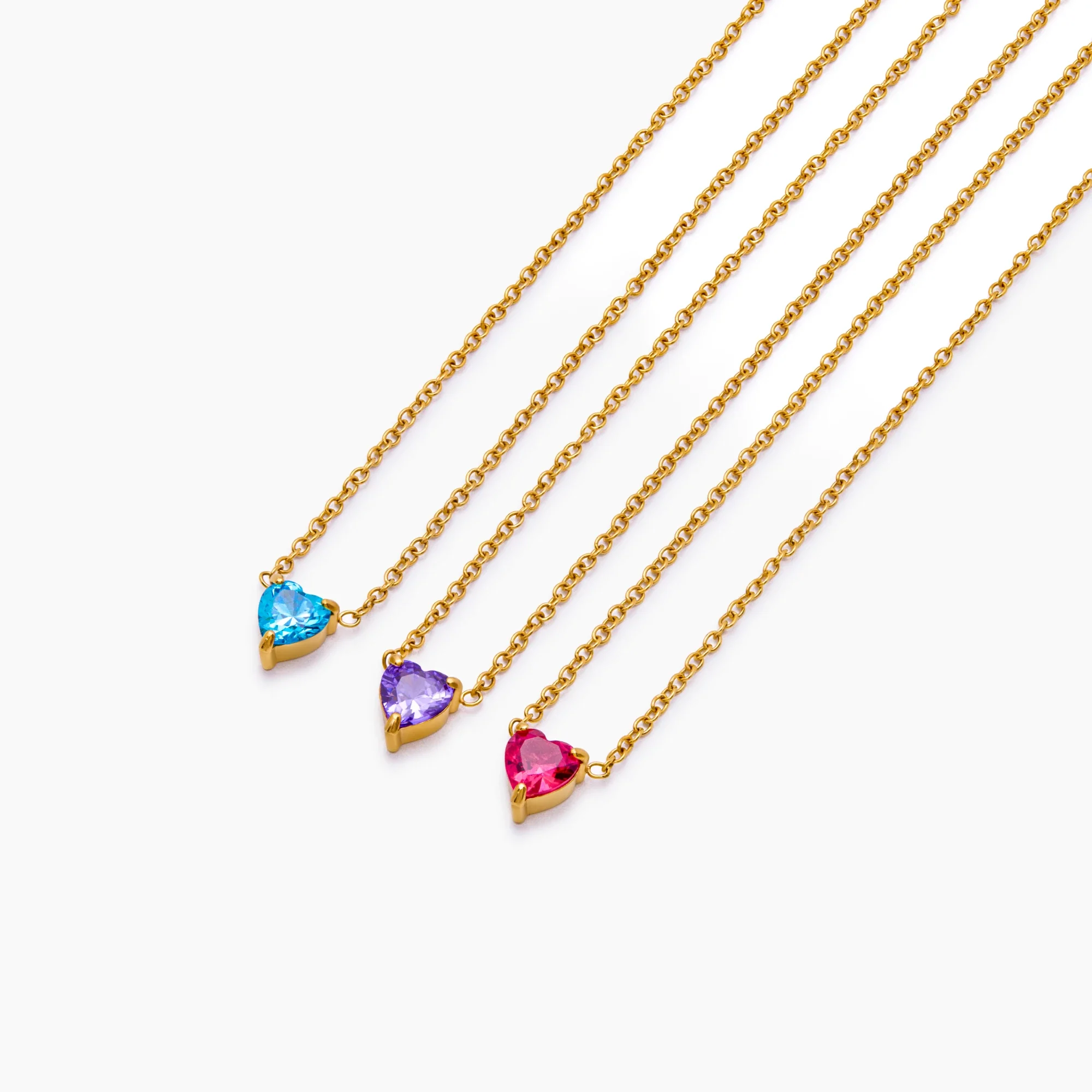 Heart Birthstone Necklace - Image 7