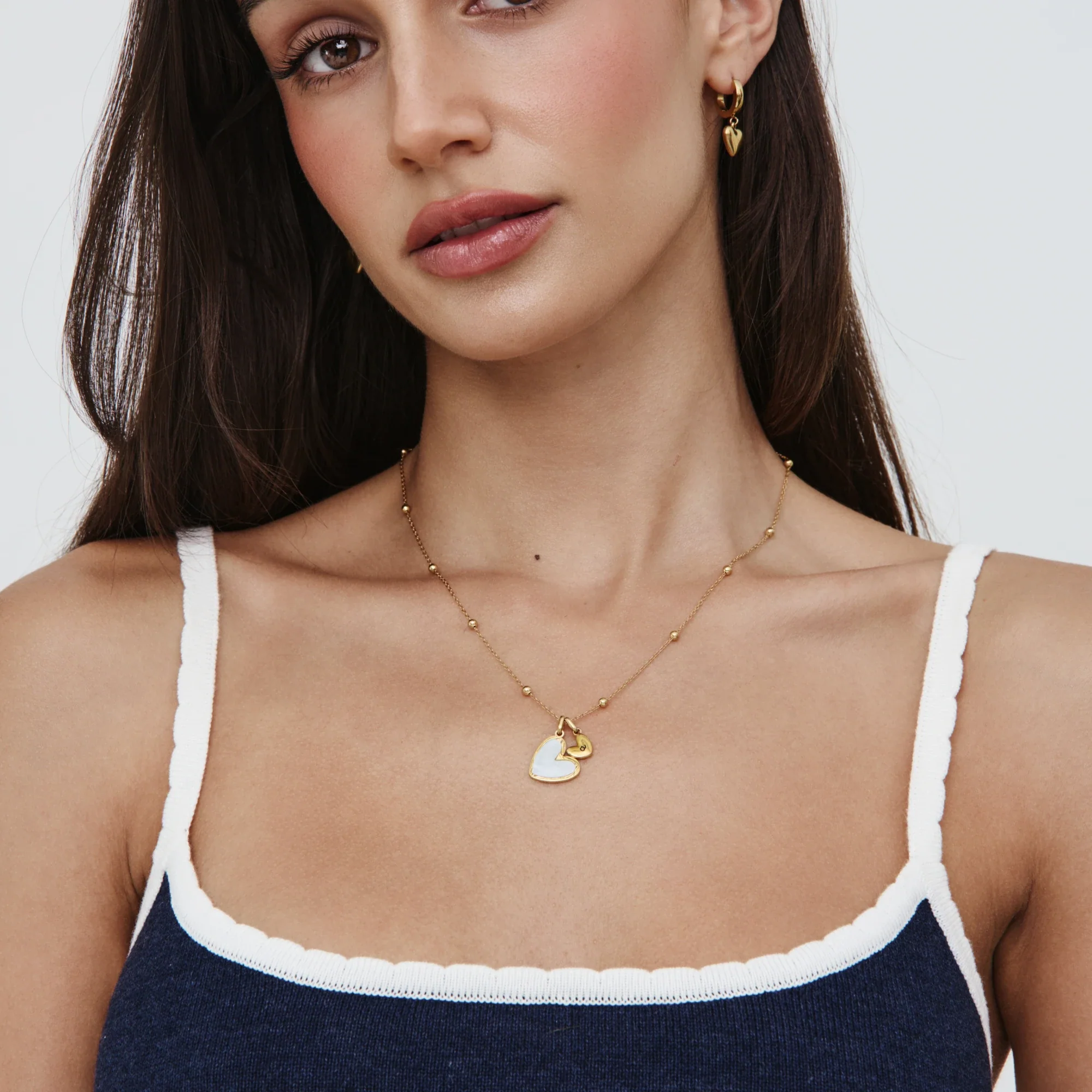 Initial Heart Duo Necklace - Image 6
