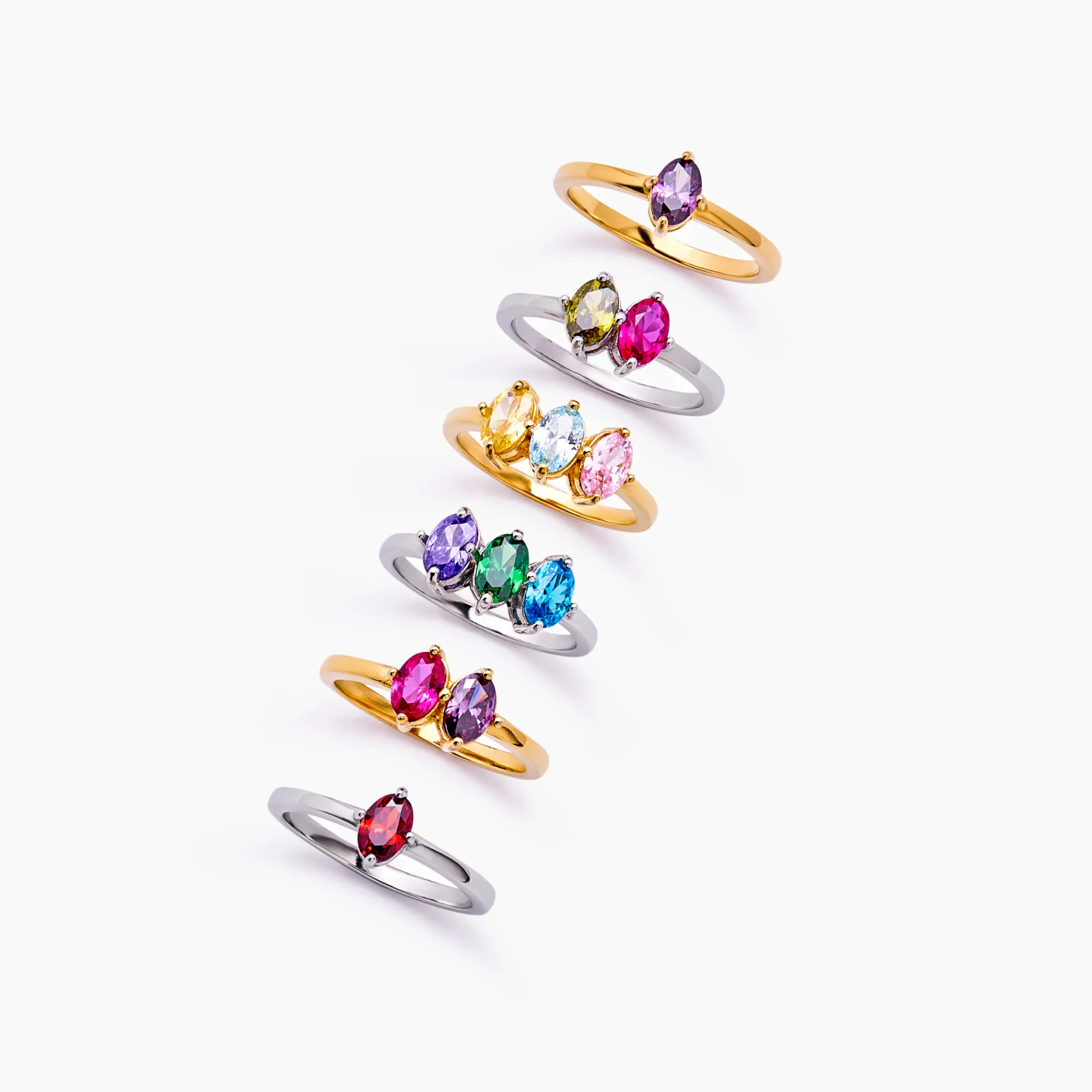 Marquise Family Birthstone Ring - Image 7