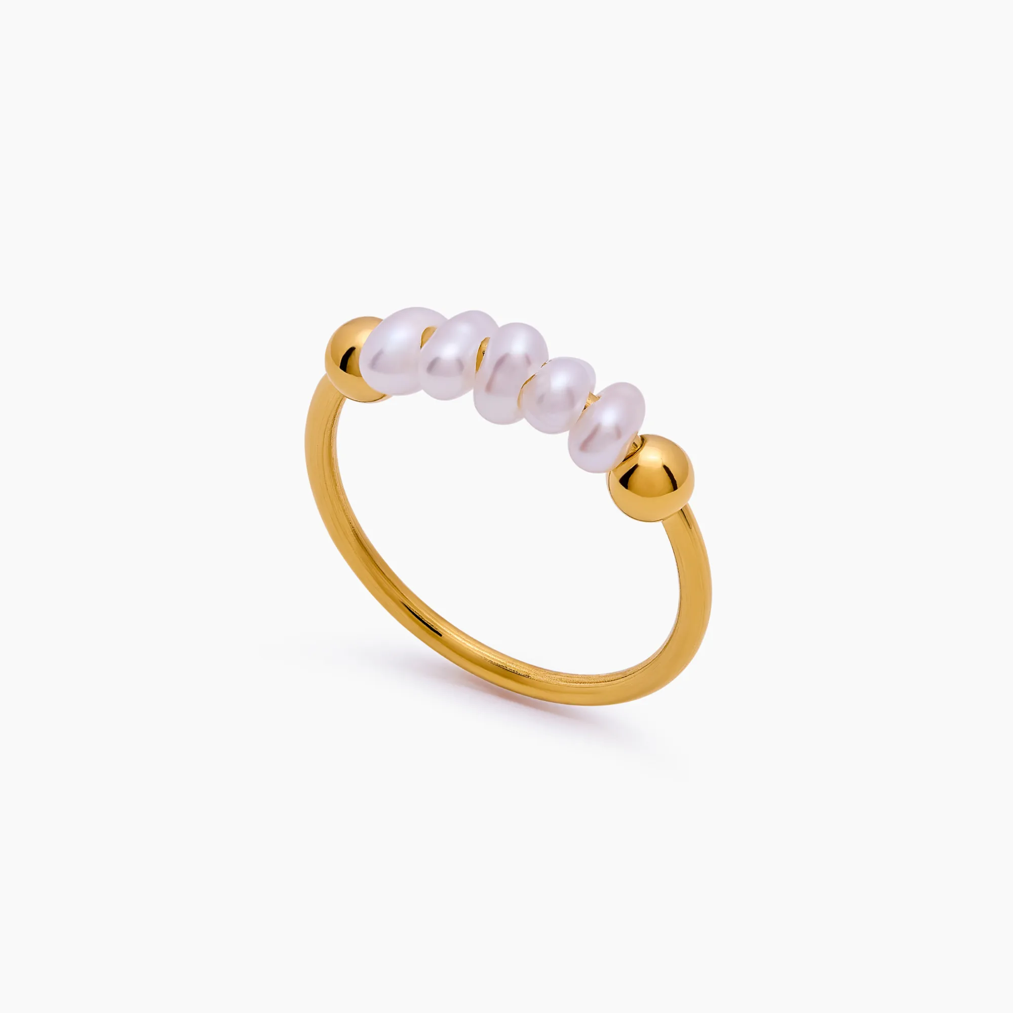 Mini Pearl Row Ring - Image 3