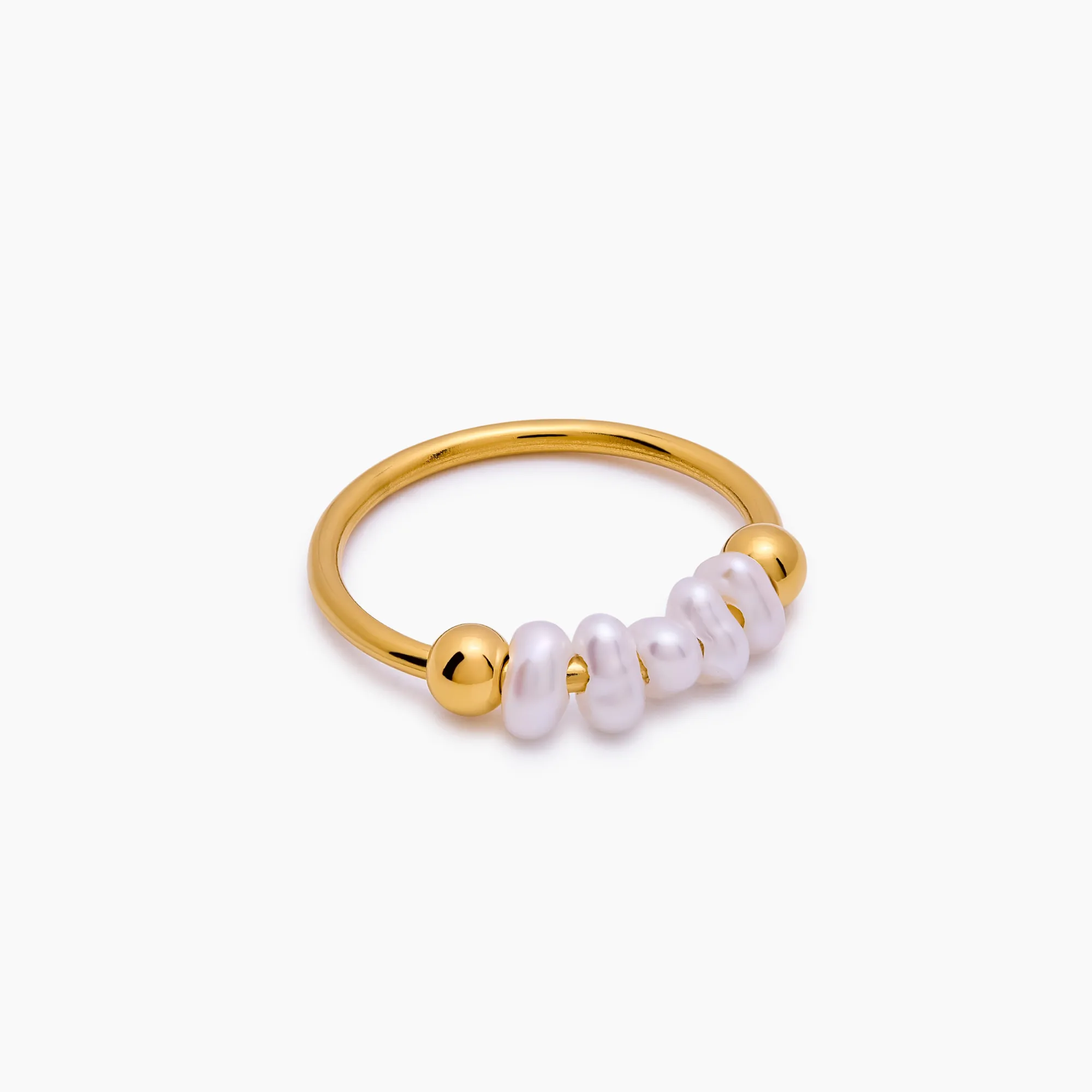 Mini Pearl Row Ring - Image 5