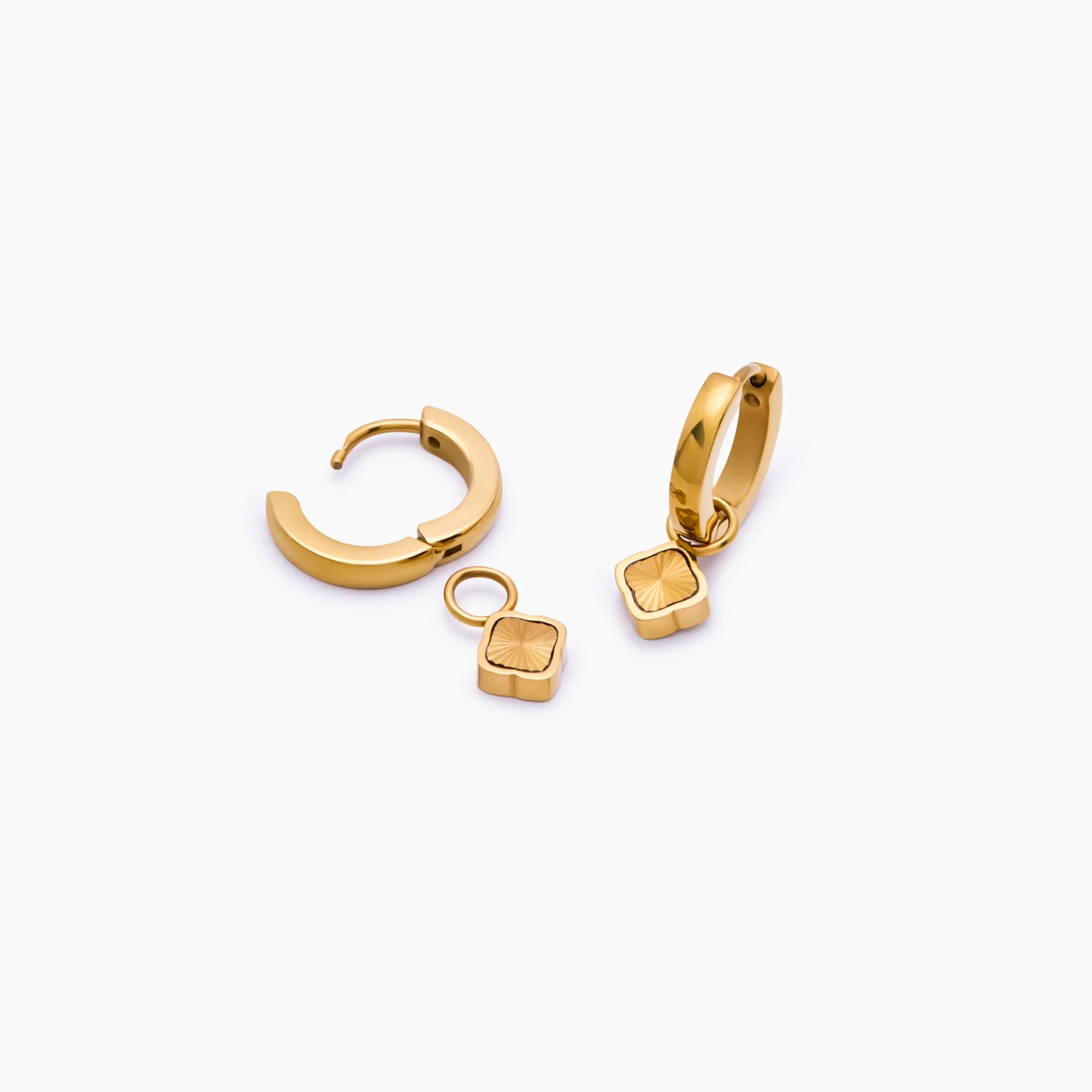 Mini Sunburst Clover Hoops - Image 5