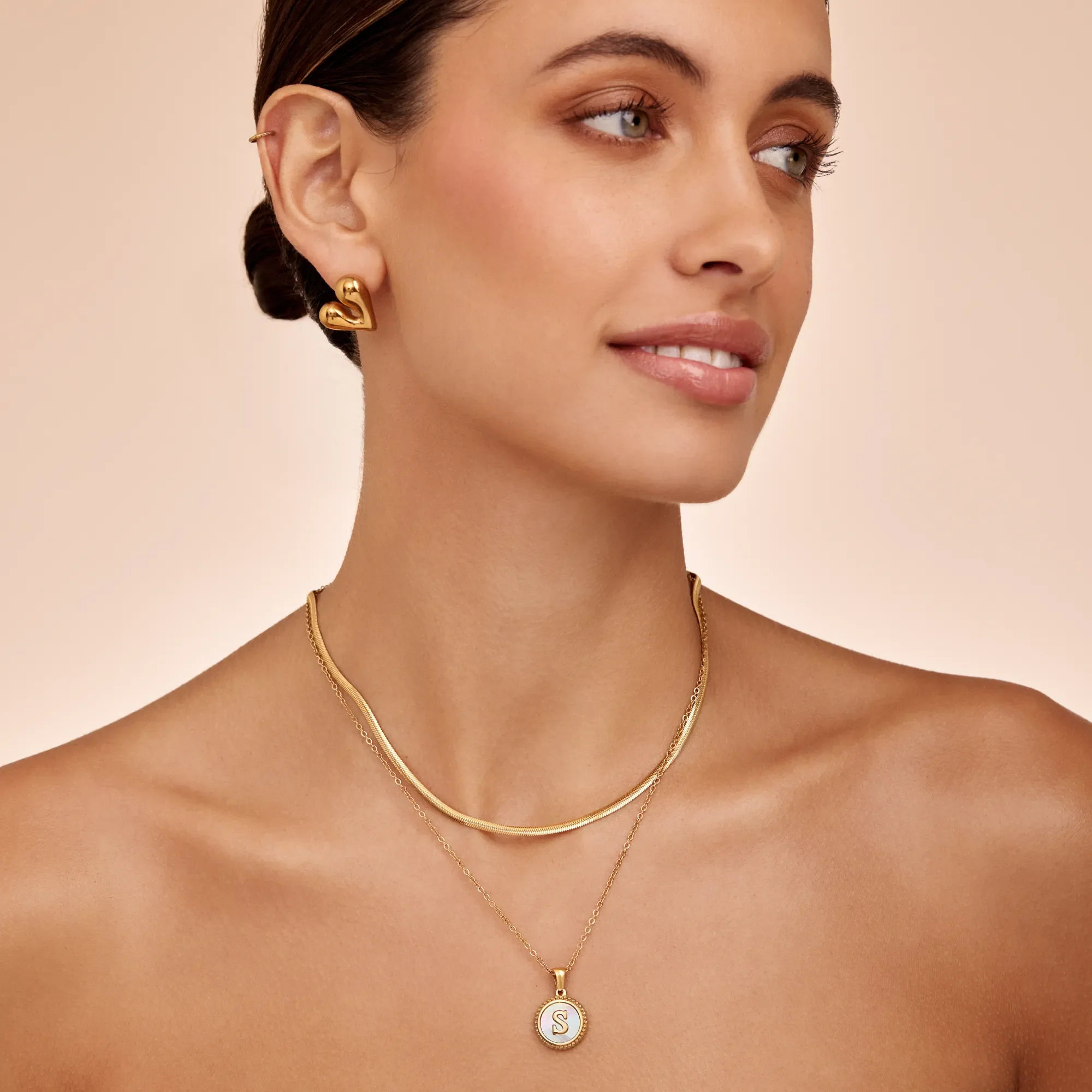 Mother Of Pearl Initial Pendant Necklace - Image 7