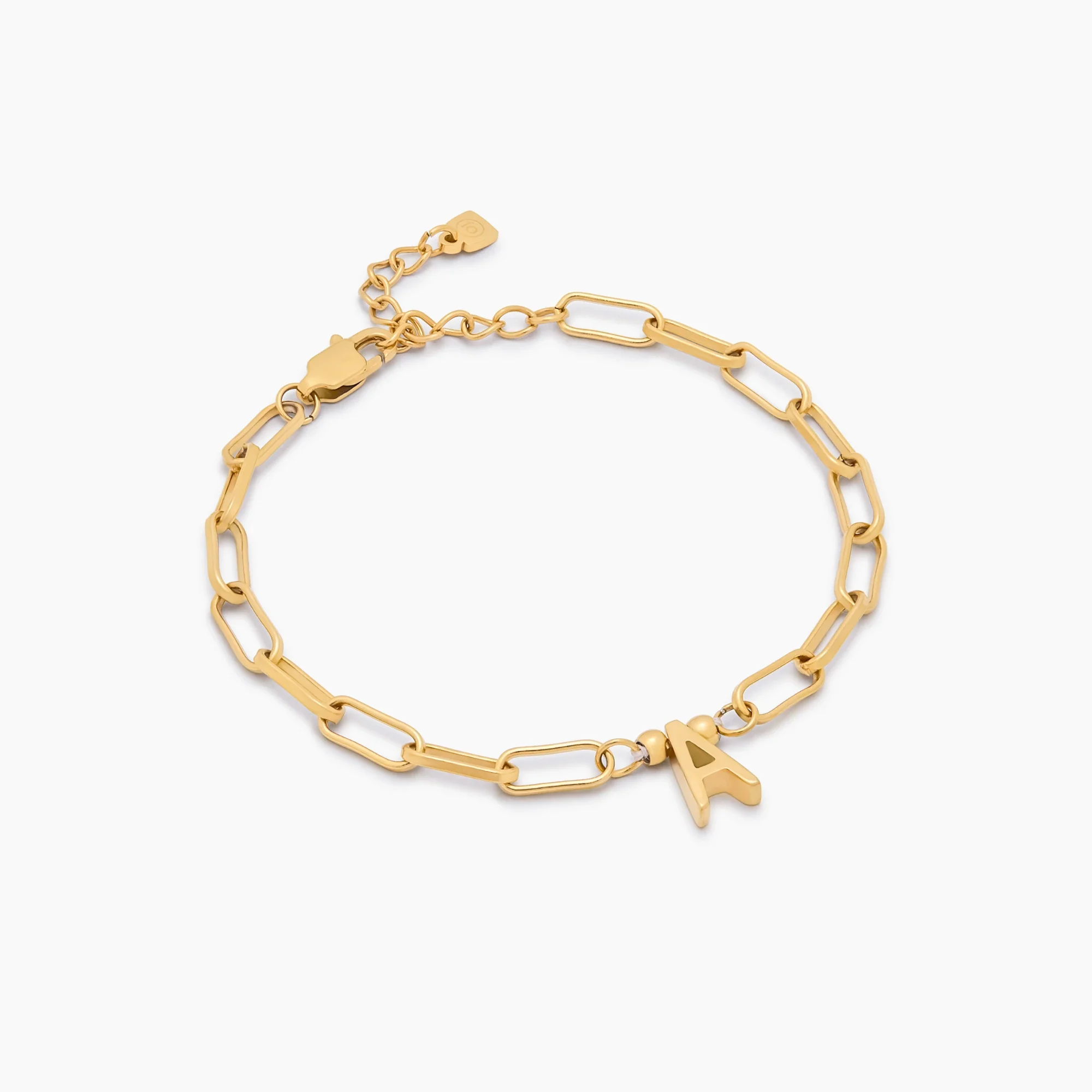 Paperclip Initial Charm Bracelet - Image 4