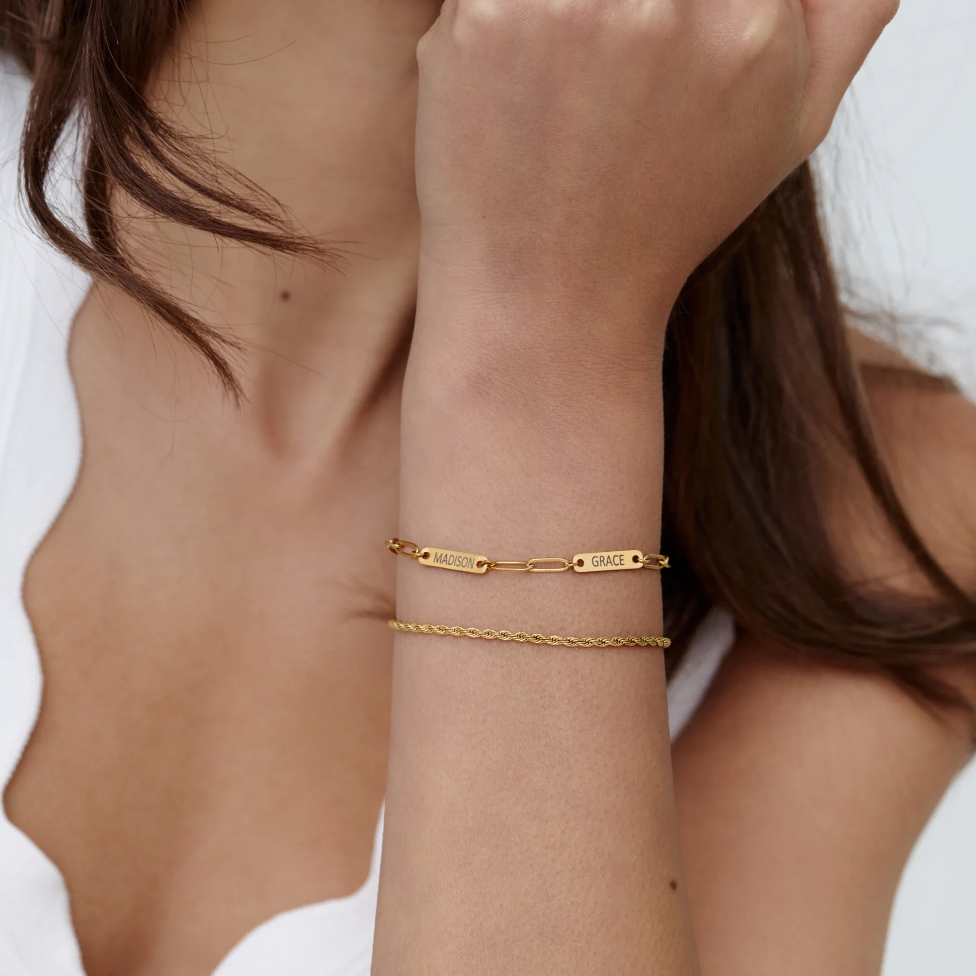 Paperclip Multi-Name Bracelet - Image 2