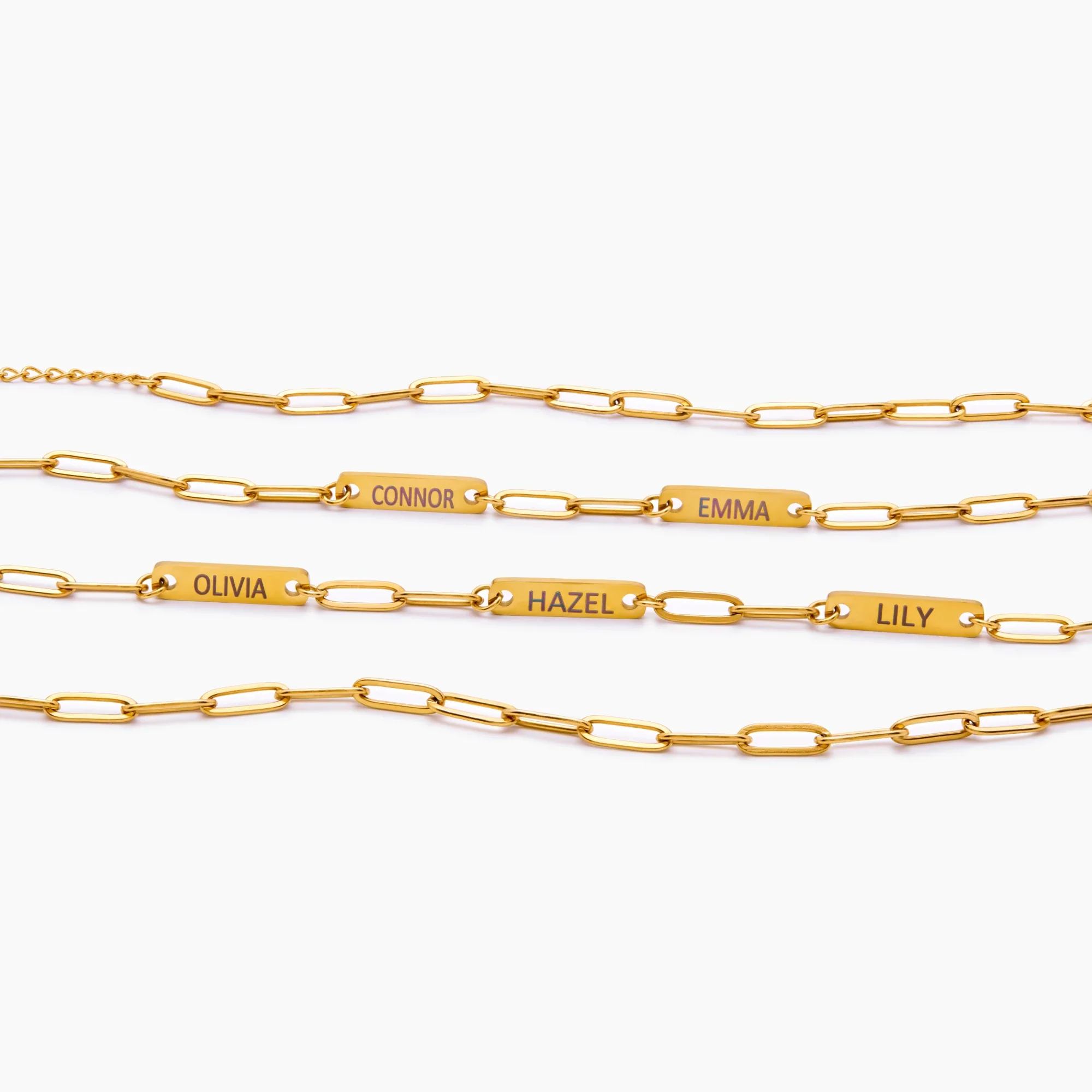 Paperclip Multi-Name Necklace - Image 4