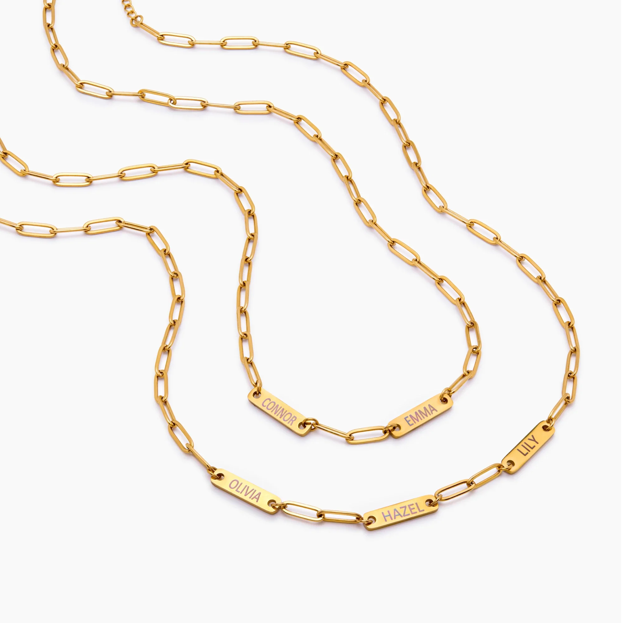 Paperclip Multi-Name Necklace - Image 7
