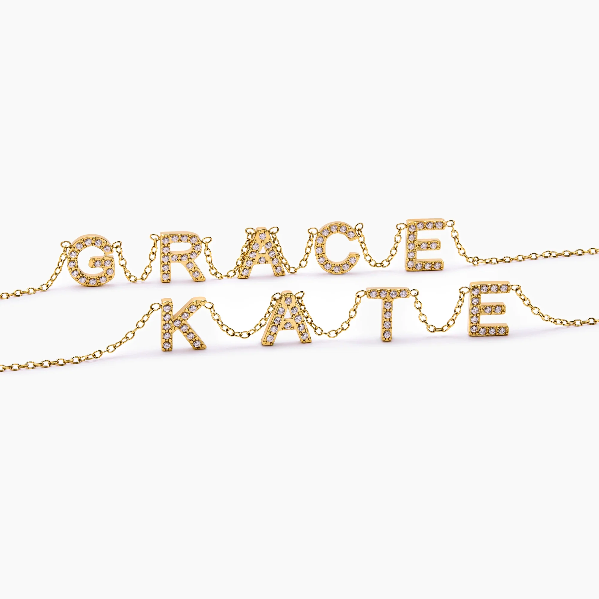 Pavé Custom Name Necklace - Image 4