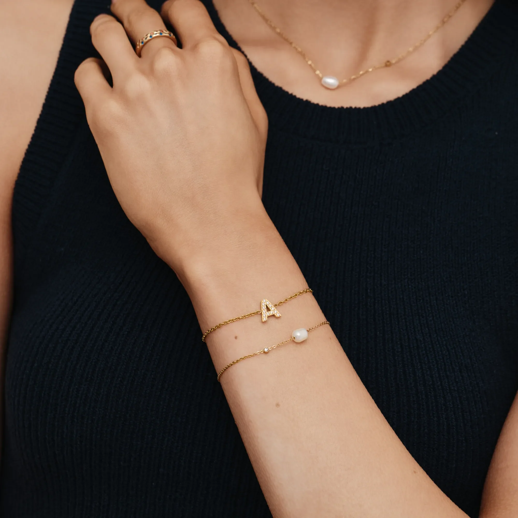Pavé Initial Bracelet - Image 3