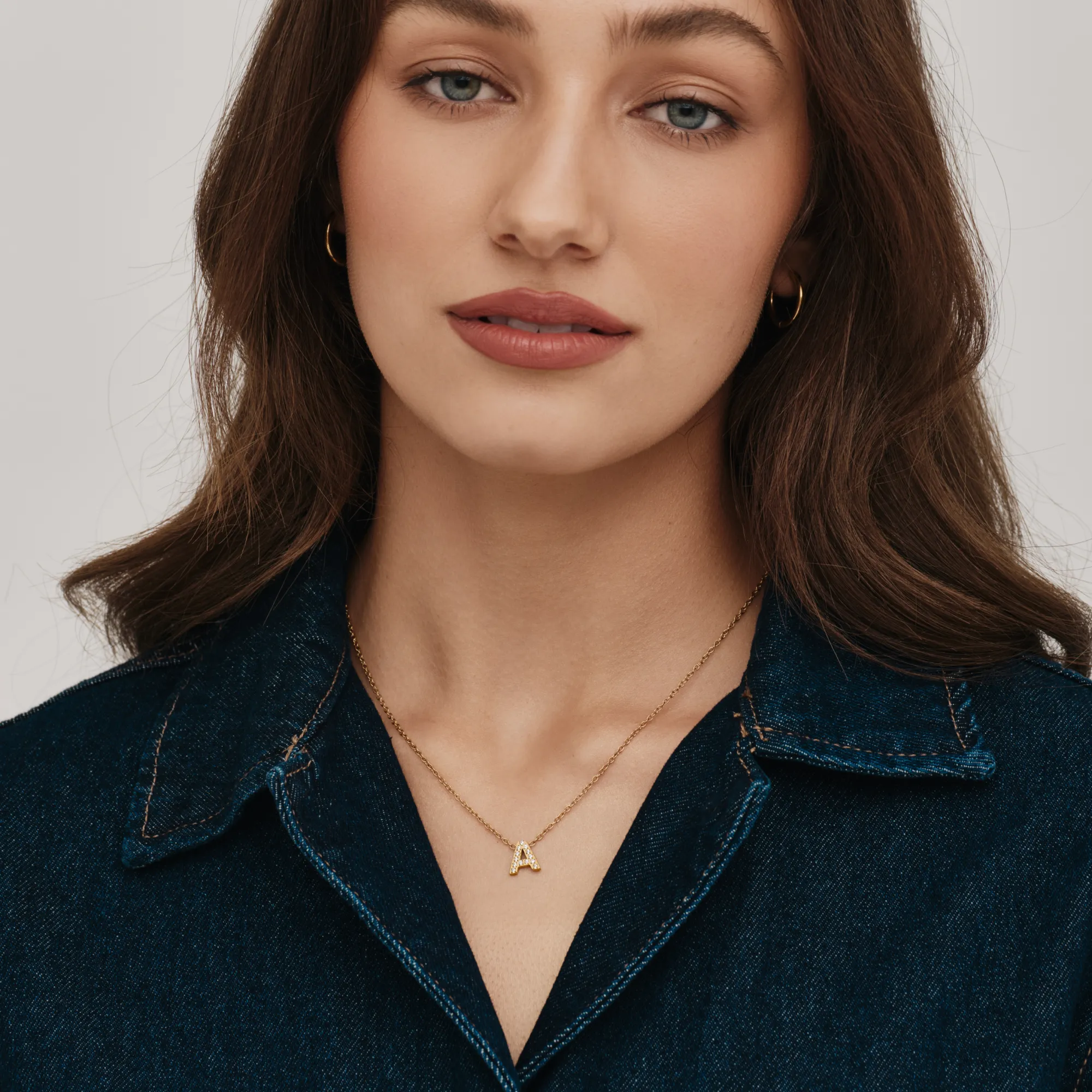 Pavé Initial Necklace - Image 3