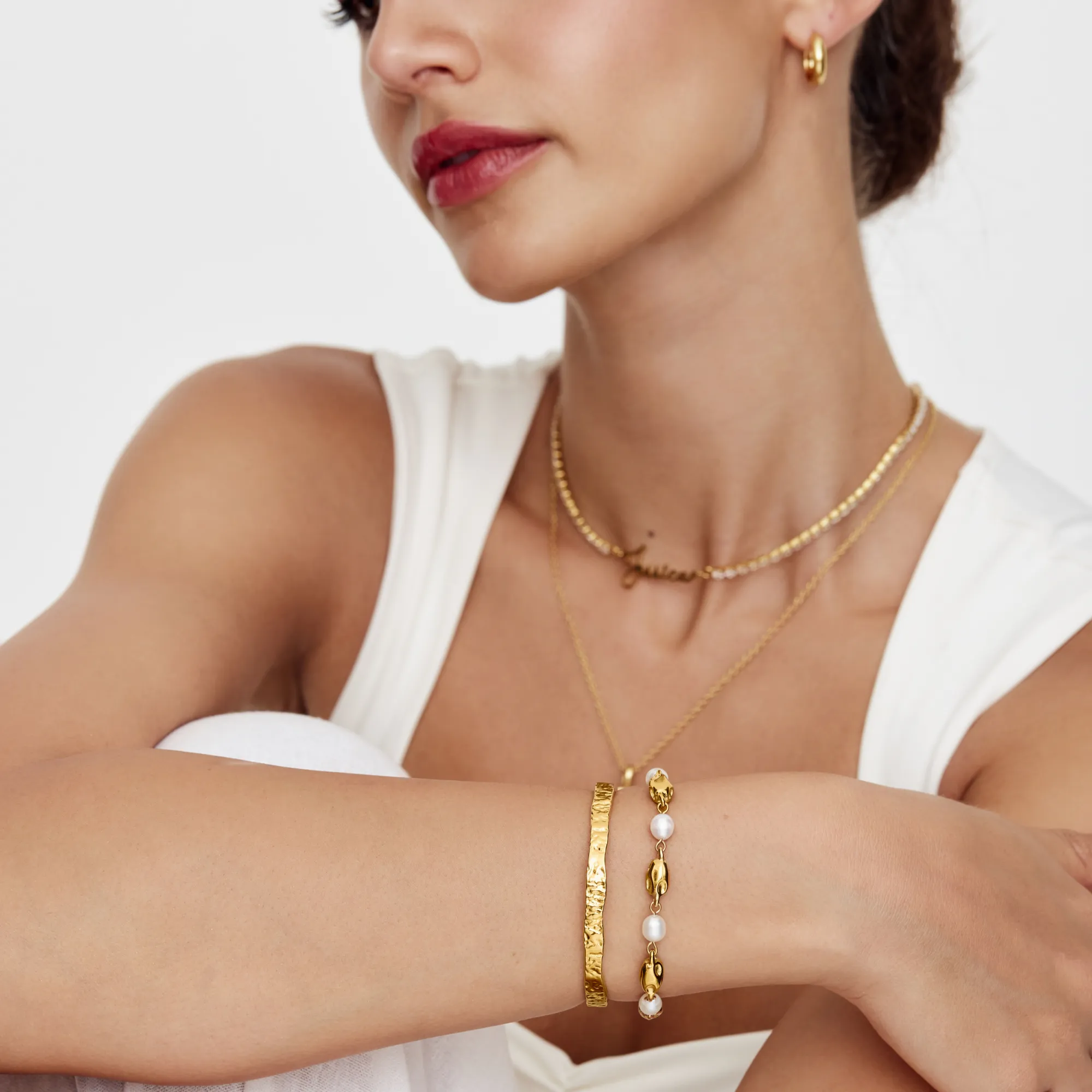 Molten Freshwater Pearl Bracelet - Image 5