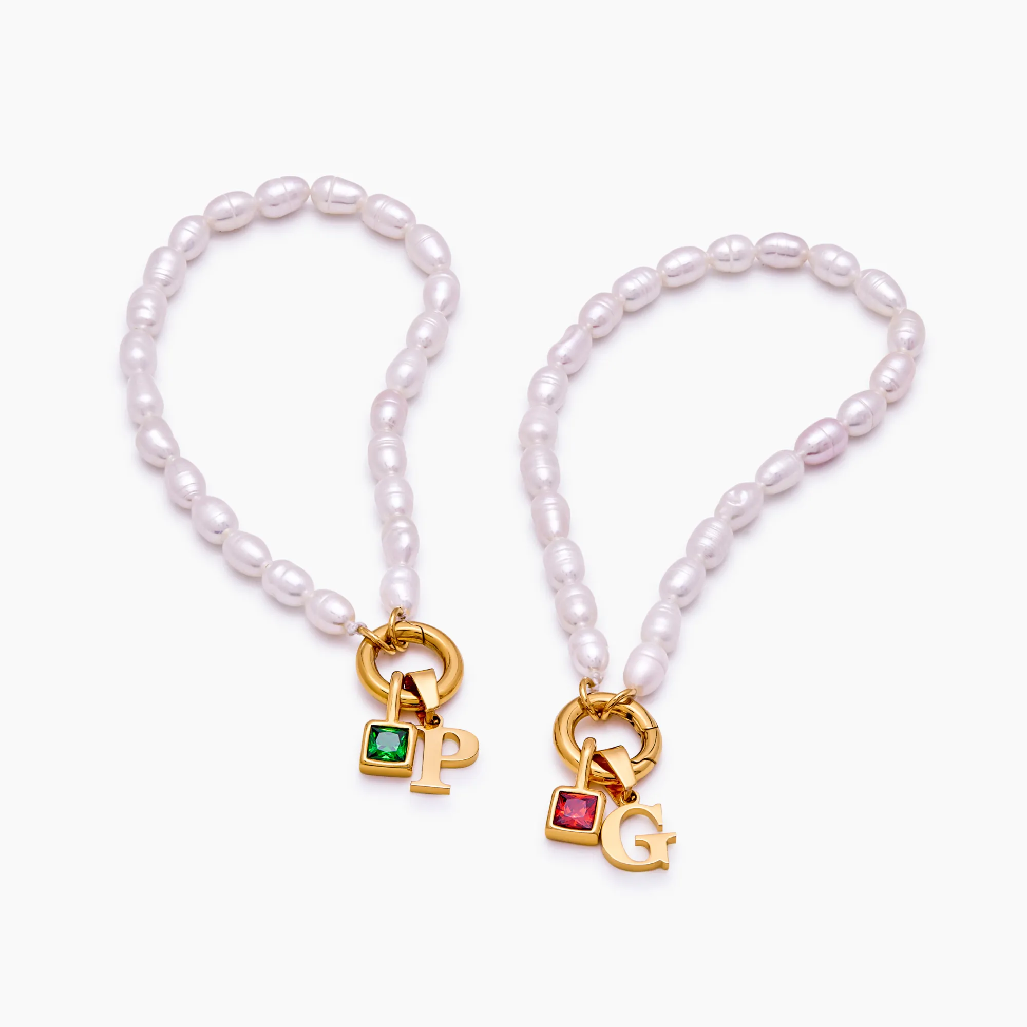 Pearl Initial Birthstone Bracelet - Image 5