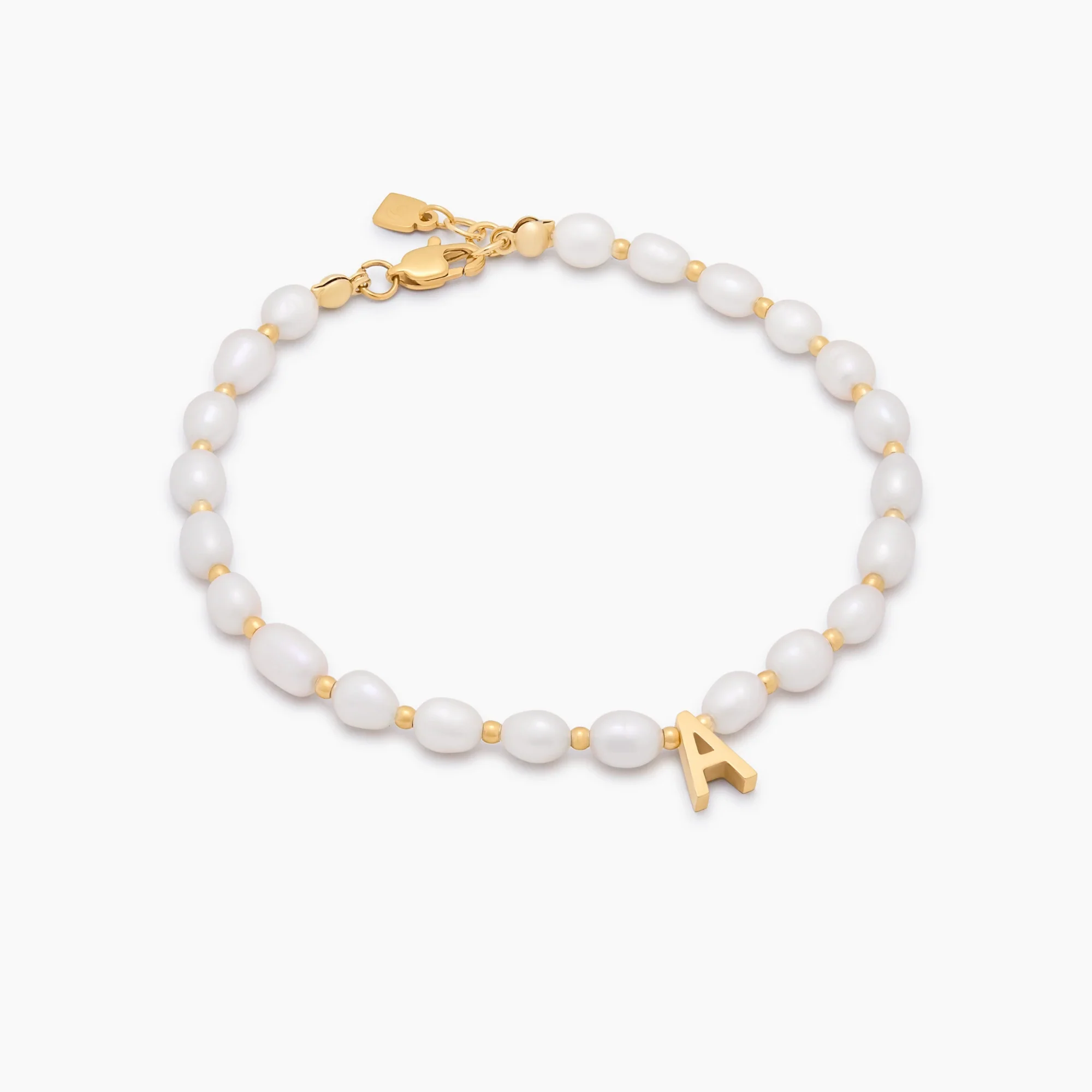 Pearl Initial Charm Bracelet - Image 4