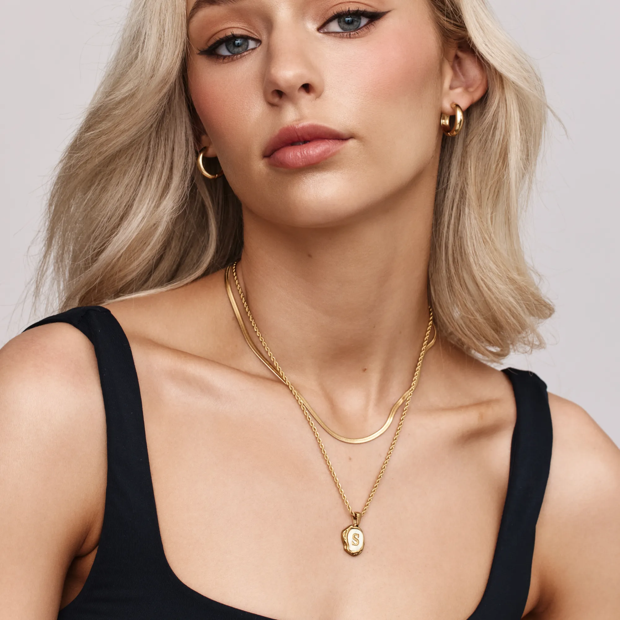 Pearl Initial Pendant Necklace - Image 3