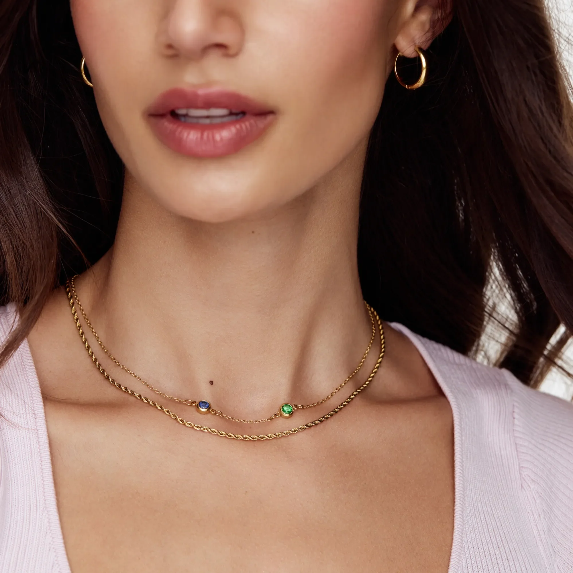 Personalized Multi-Birthstone Necklace - Image 6