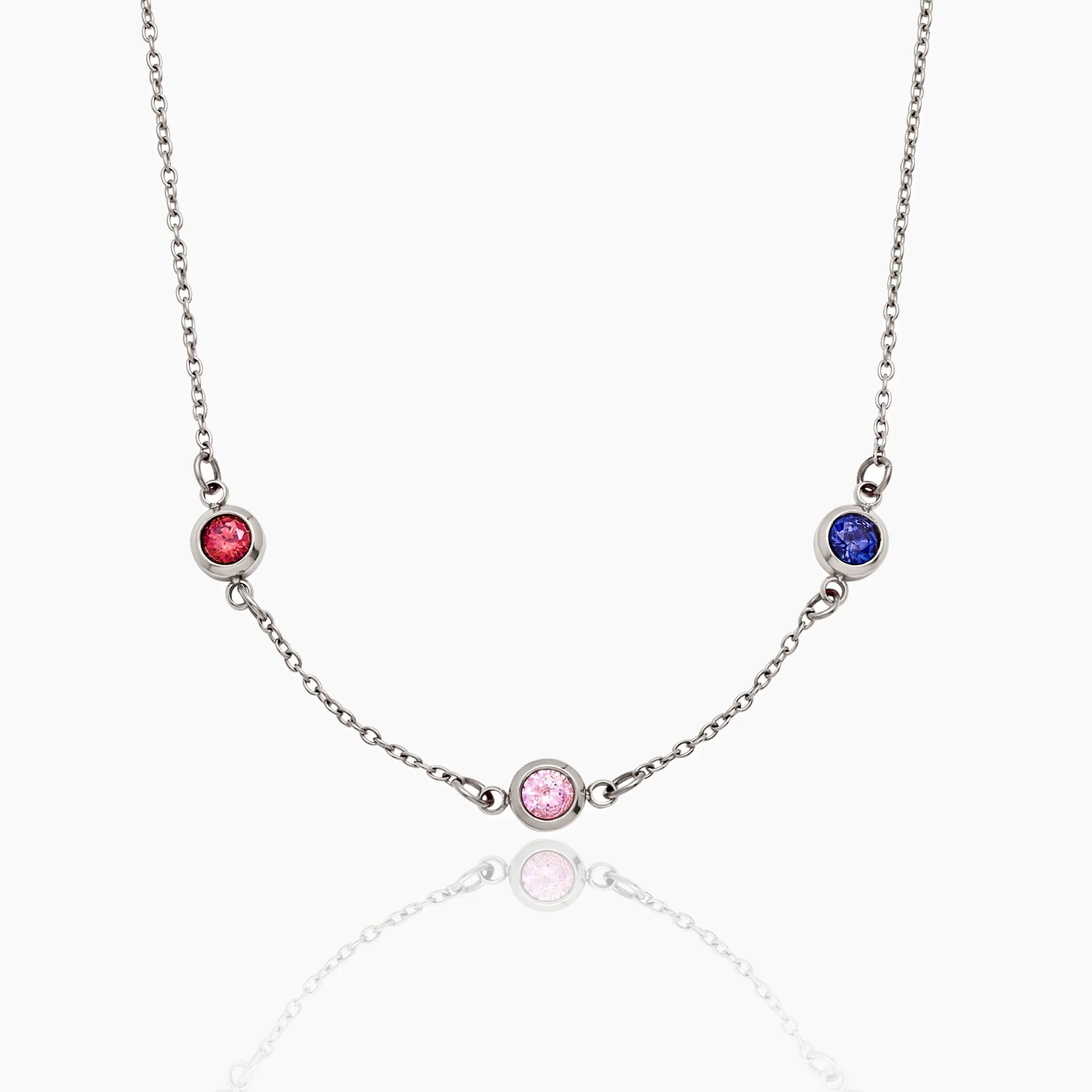 Personalized Multi-Birthstone Necklace - Image 7