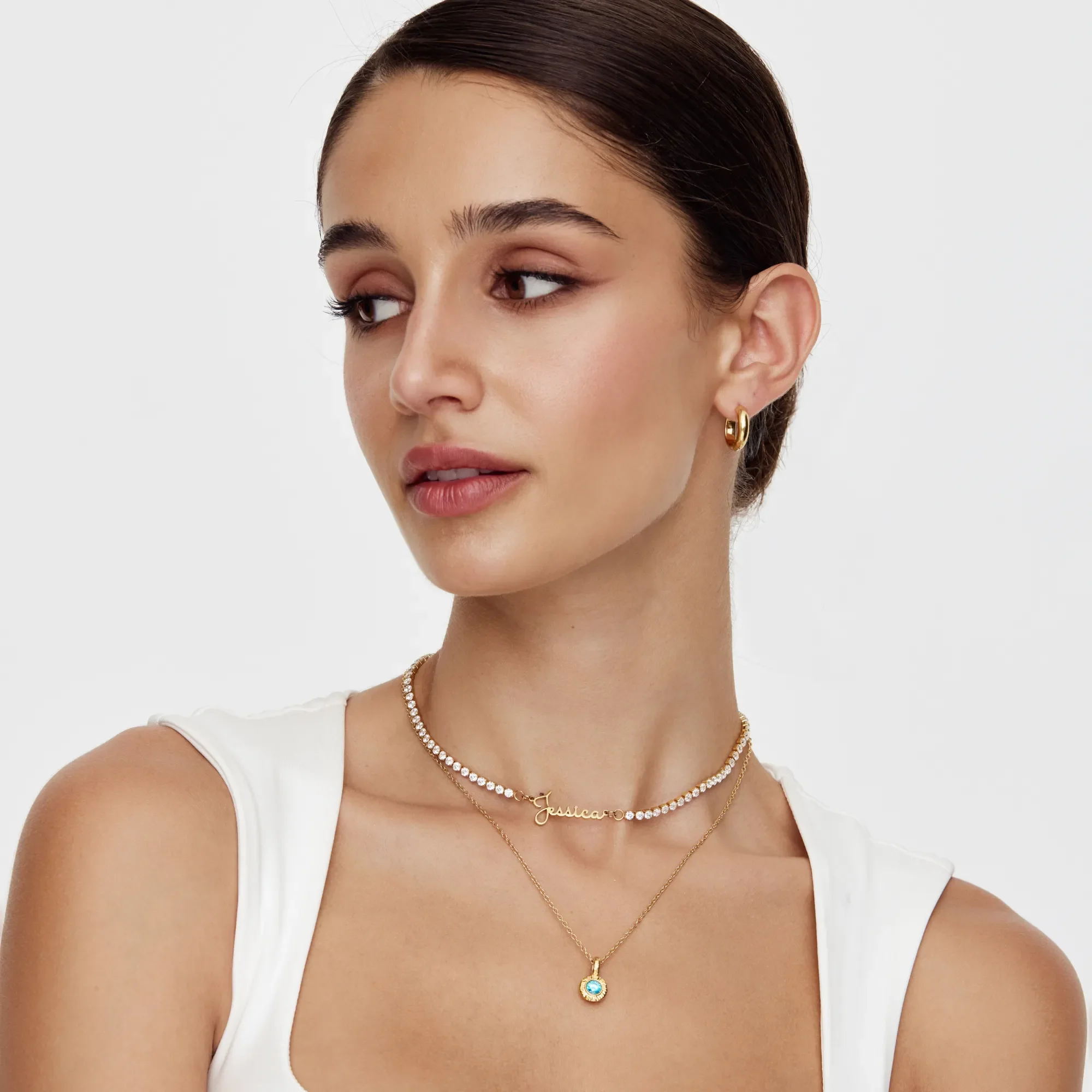 Signature Name Tennis Necklace - Image 3