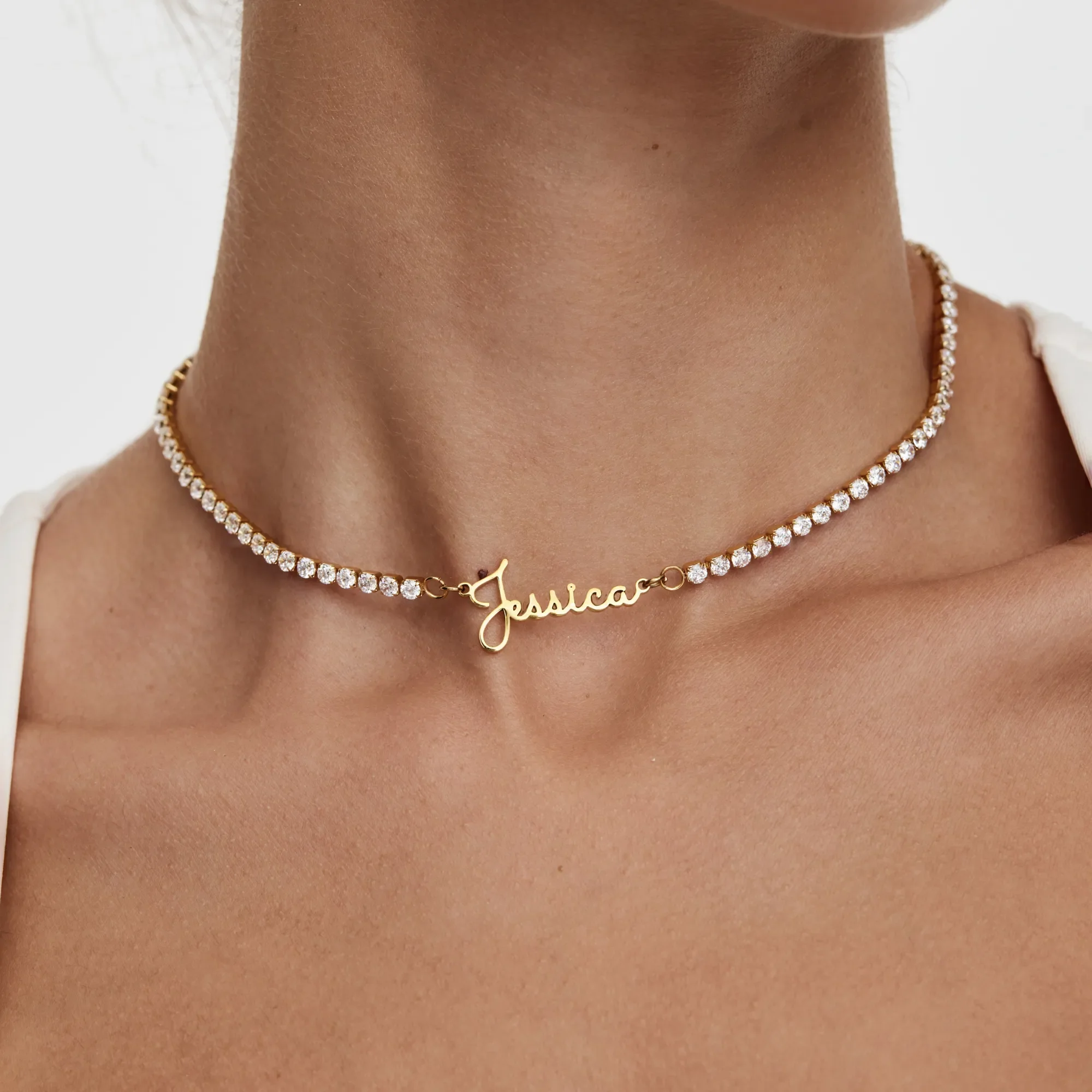 Signature Name Tennis Necklace - Image 5