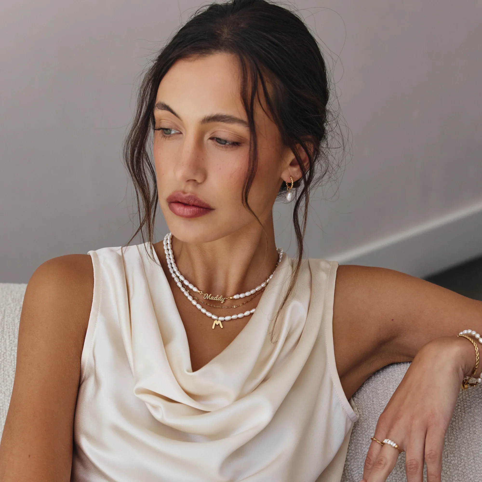 Statement Custom Name Pearl Necklace - Image 6