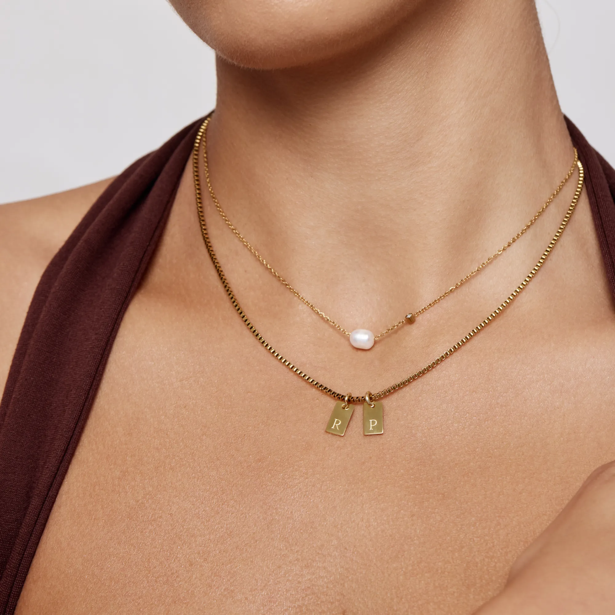 Tag Initial Necklace - Image 3